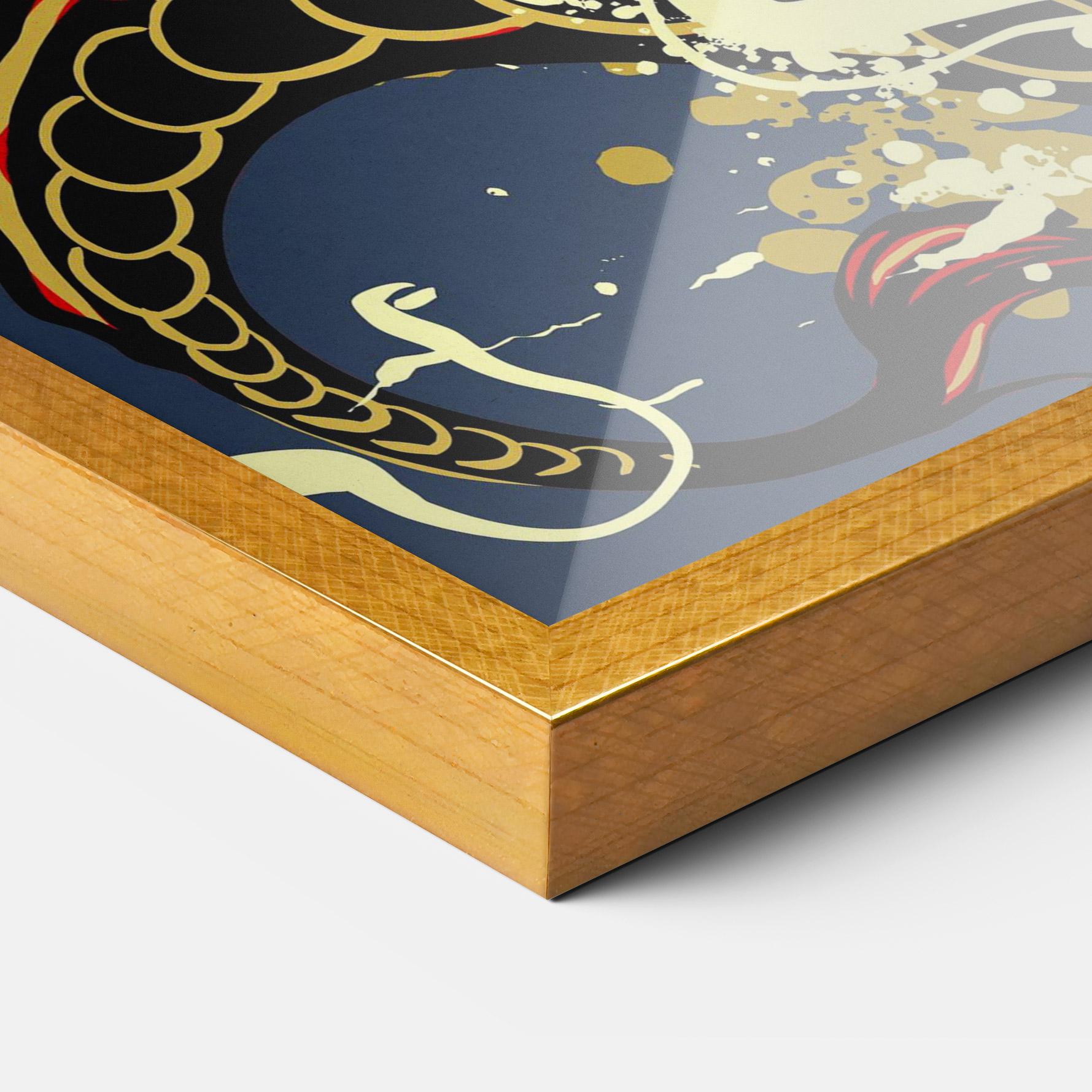 Keretezett Poszter Red Cream Dragon mockup 3