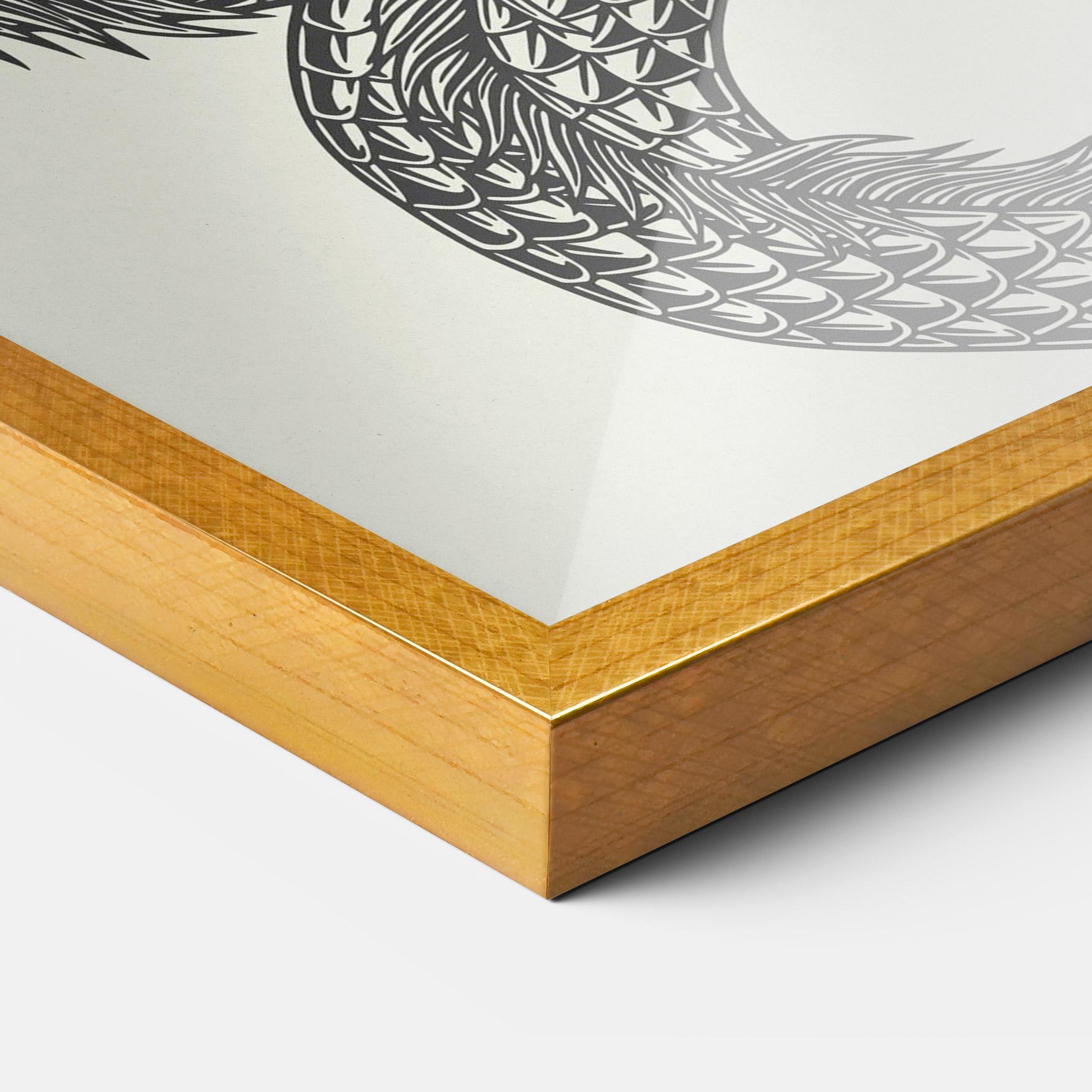 Keretezett Poszter Red Moon Dragon mockup 3