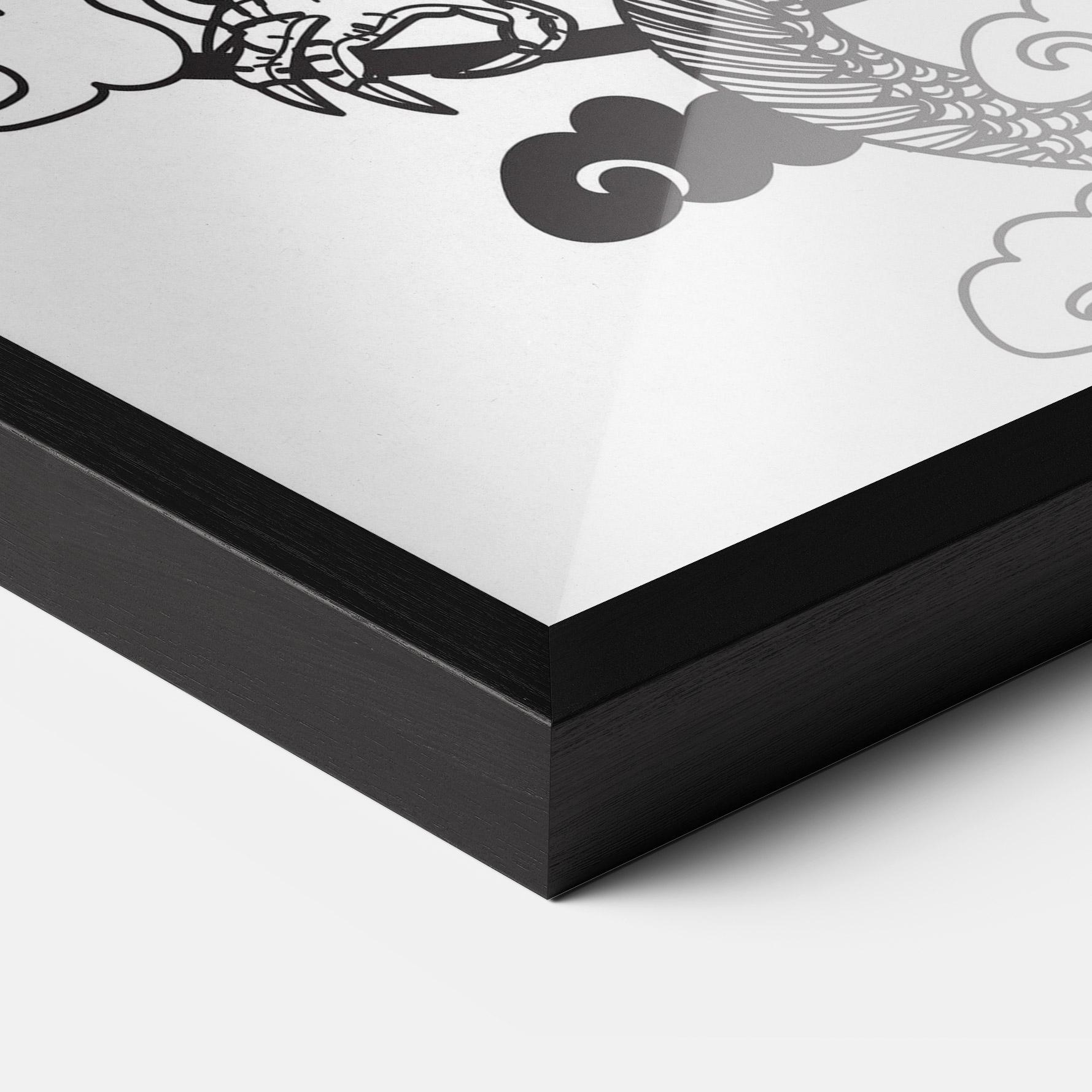 Keretezett Poszter Dragon Circle 01 mockup 3