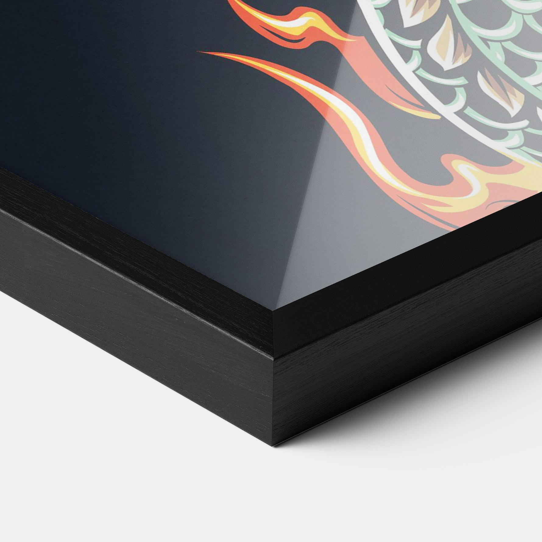 Keretezett Poszter Dragon Green mockup 3