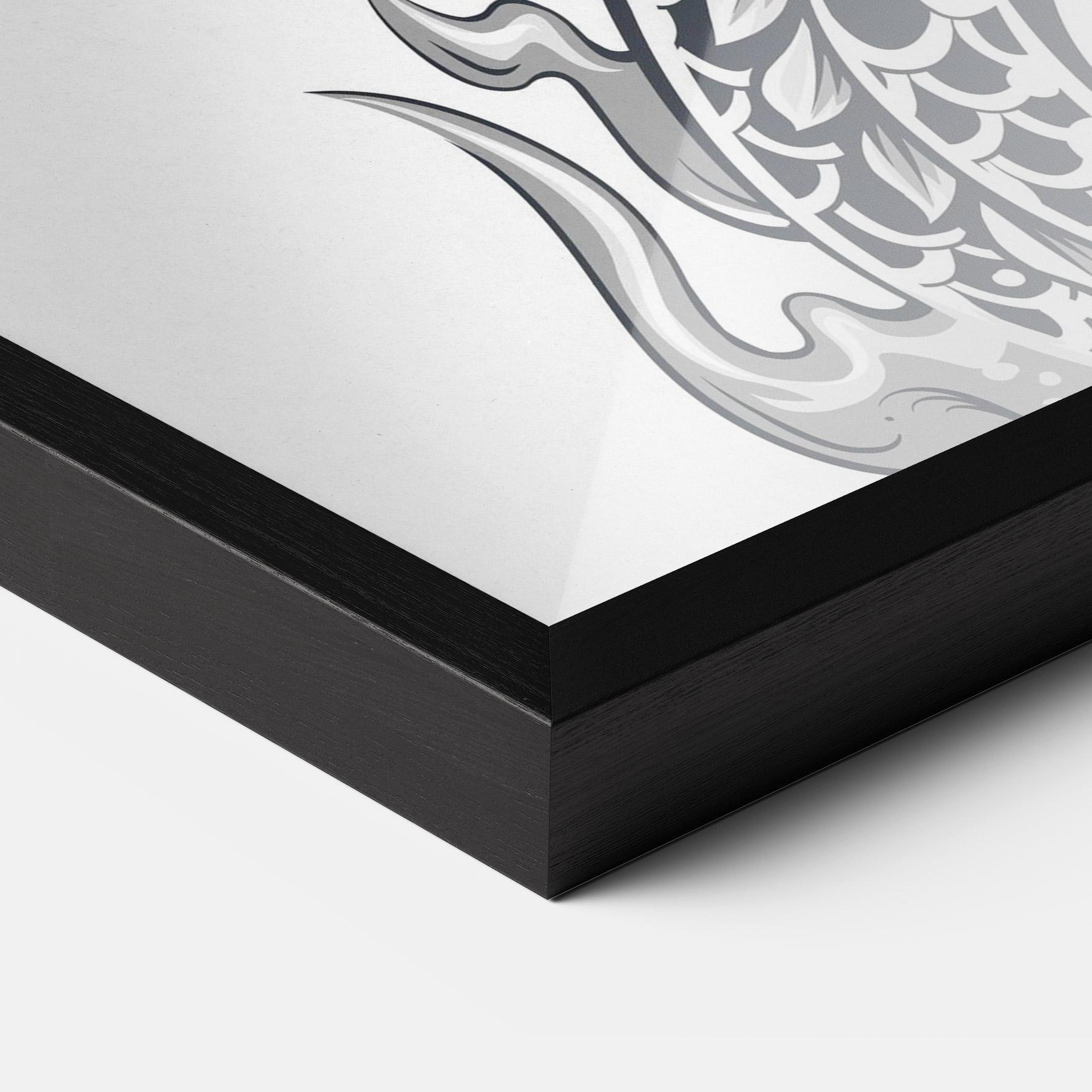 Keretezett Poszter Dragon Line mockup 3