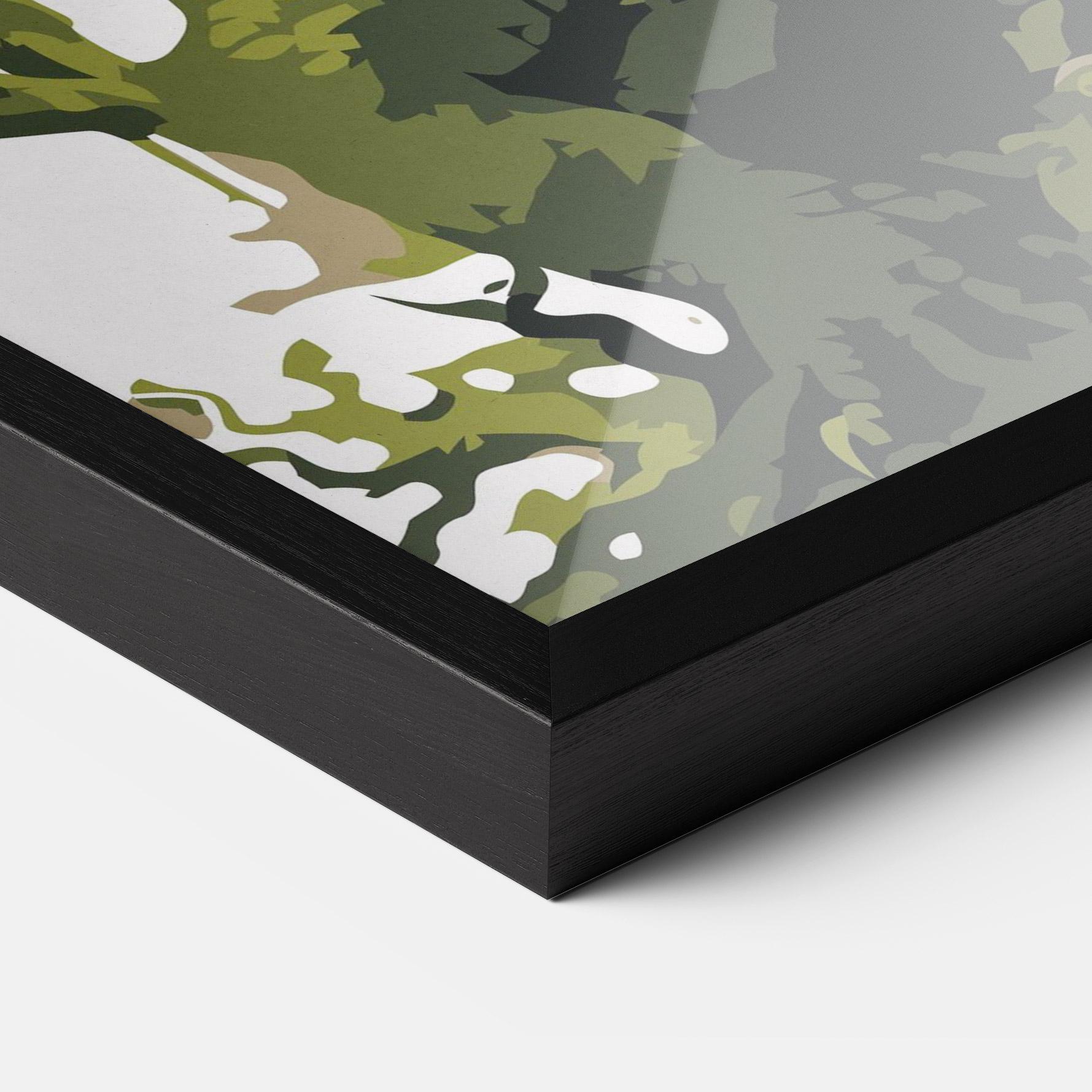 Keretezett Poszter Green Nature Dragon mockup 3