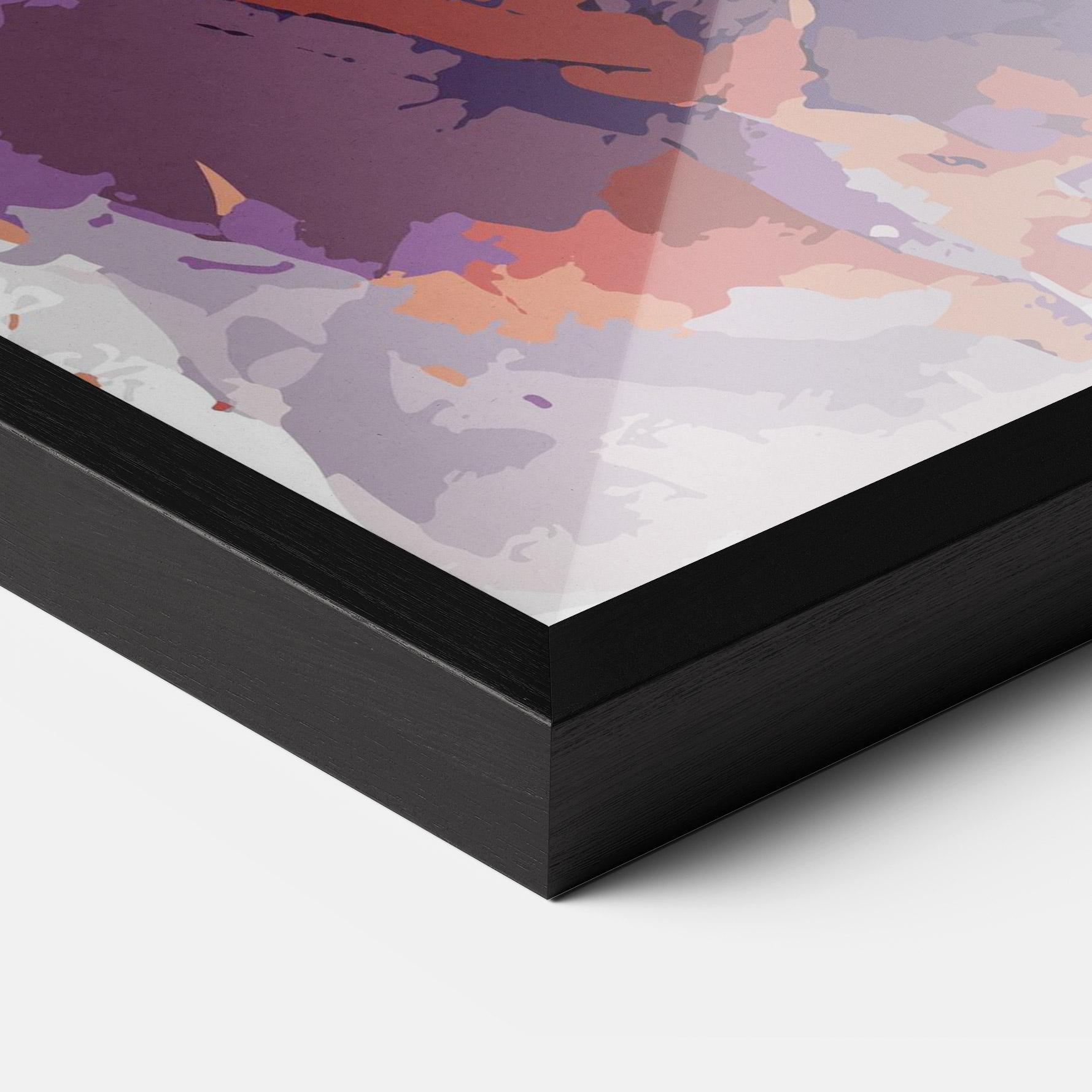 Keretezett Poszter Orange Purple Dragon mockup 3