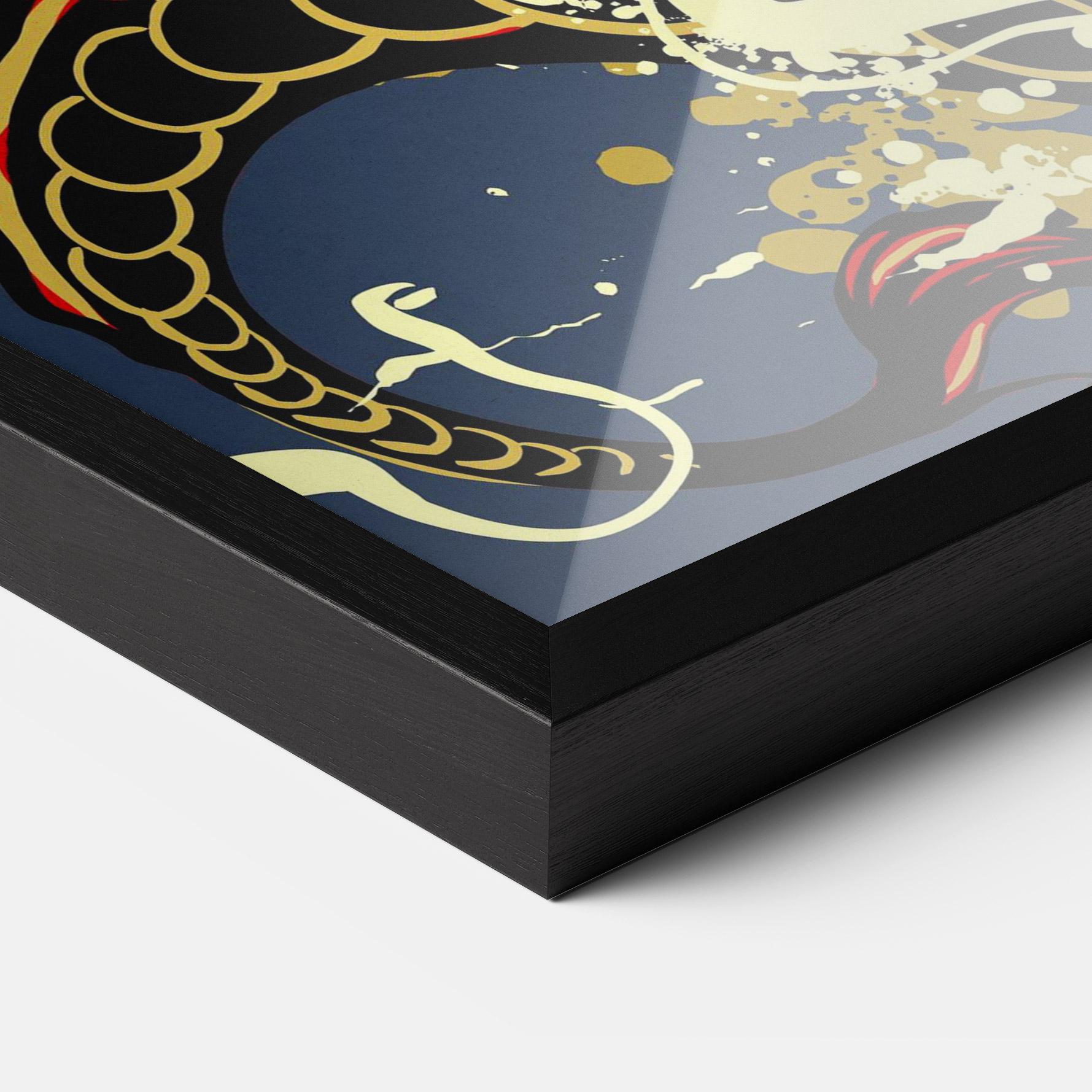 Keretezett Poszter Red Cream Dragon mockup 3