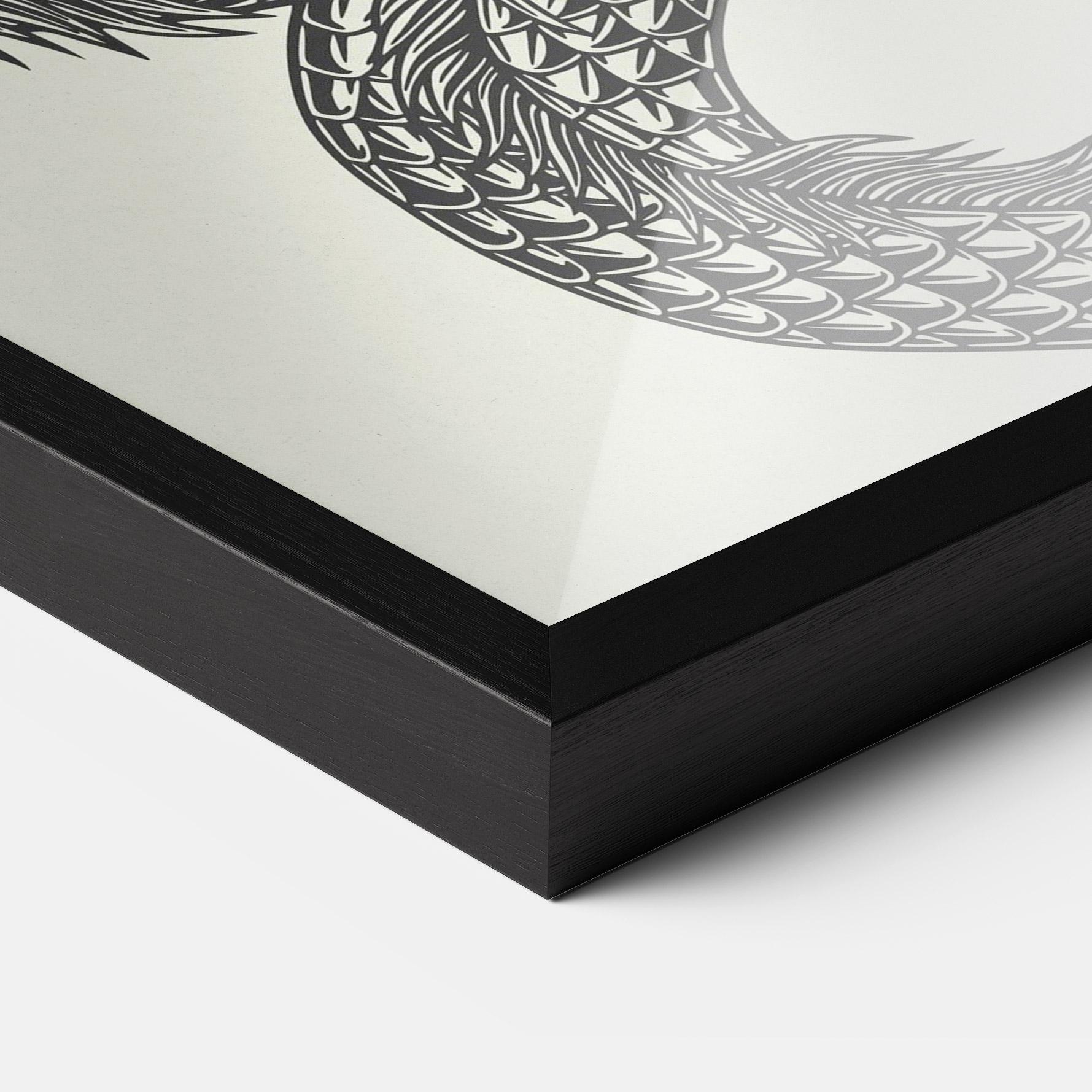 Keretezett Poszter Red Moon Dragon mockup 3