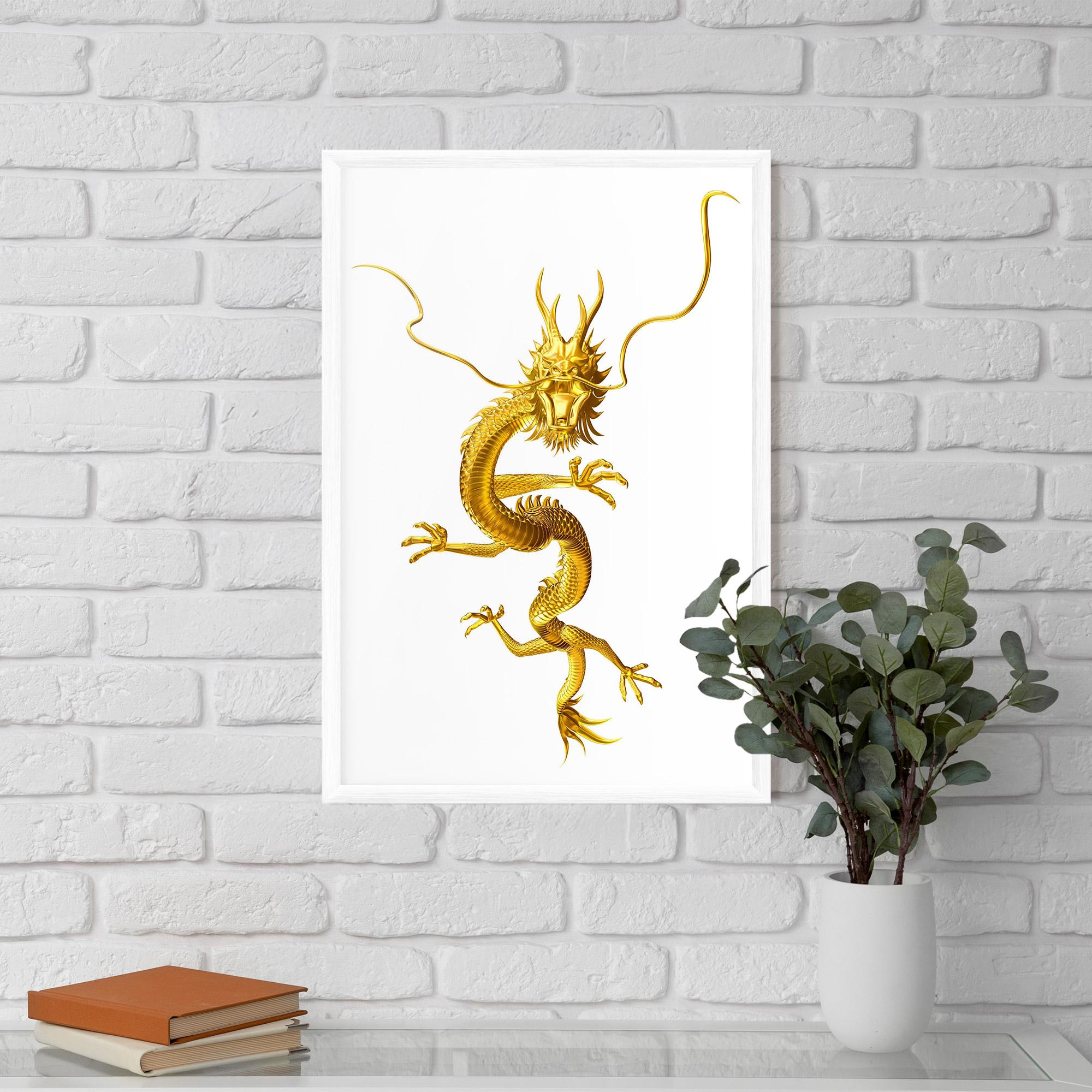 Keretezett Poszter Golden Dragon mockup 5