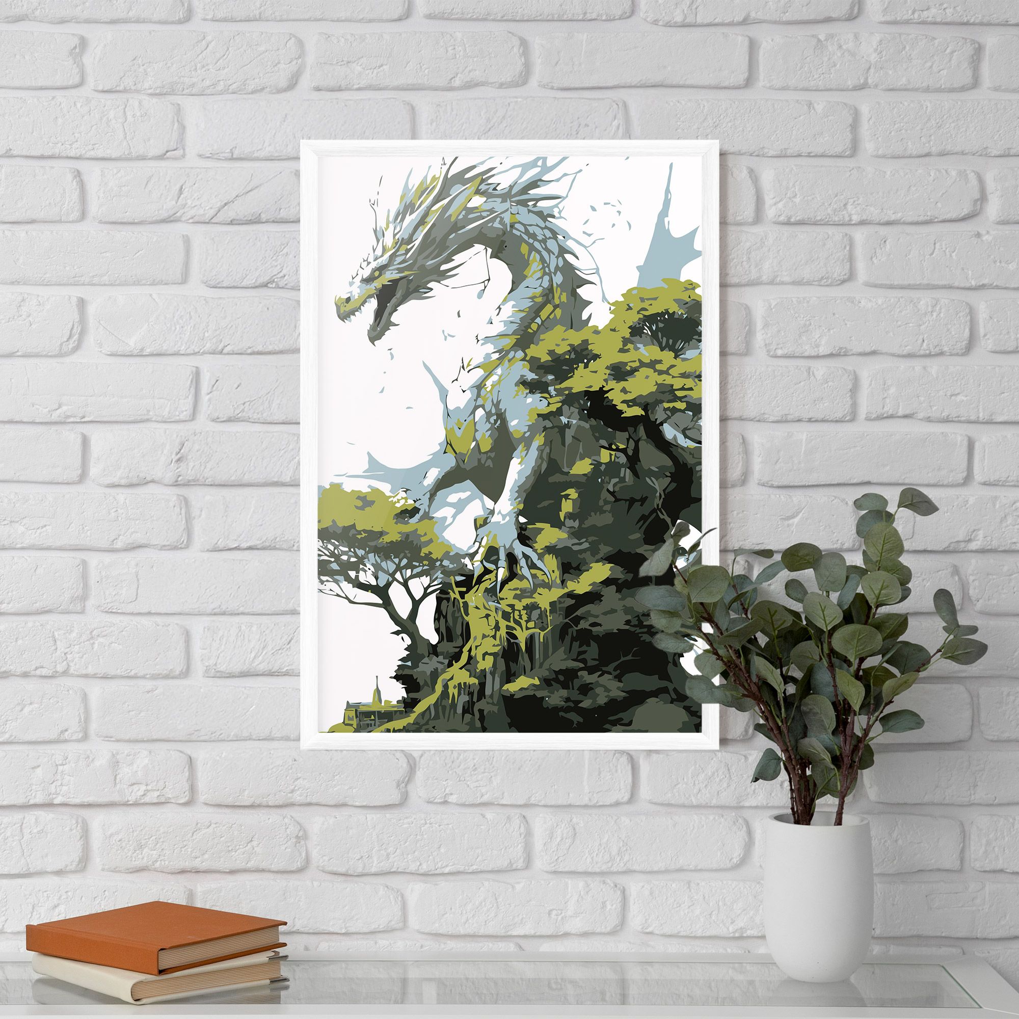 Grey Nature Dragon mockup 5