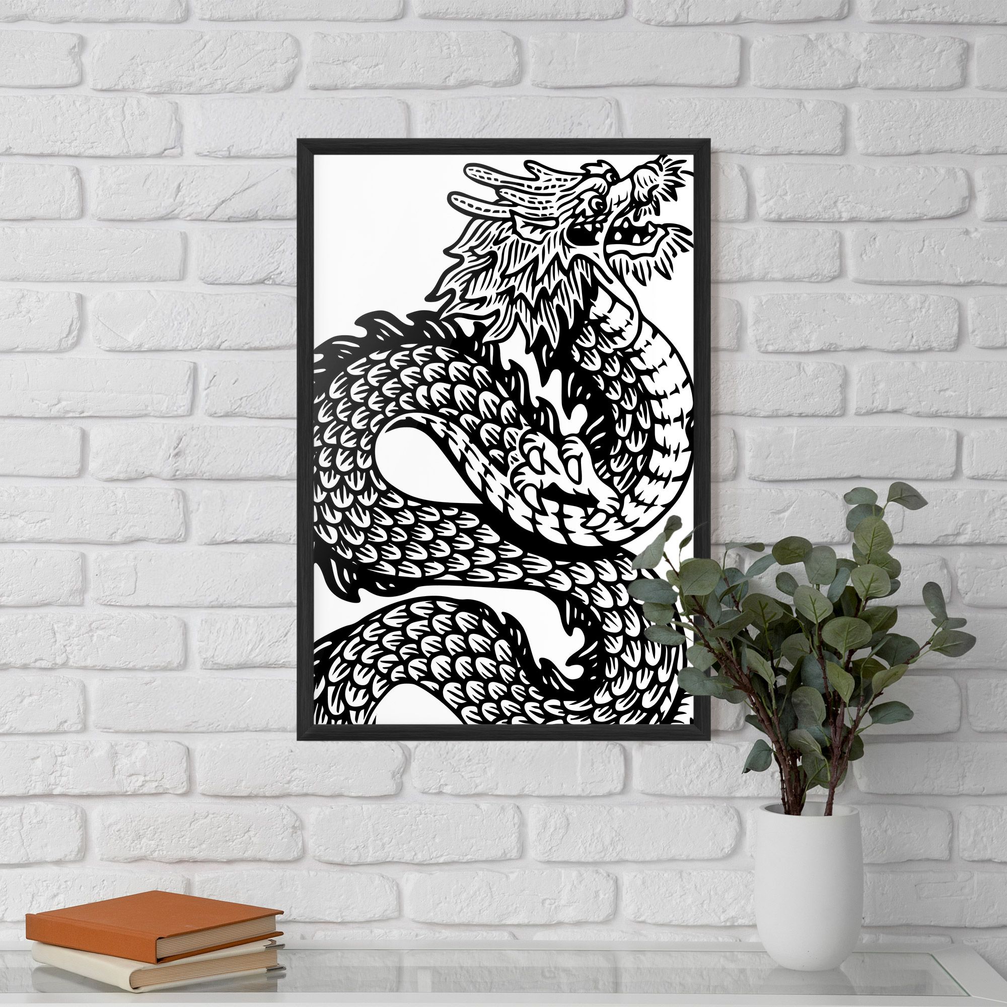 Dragon Black Line mockup 5