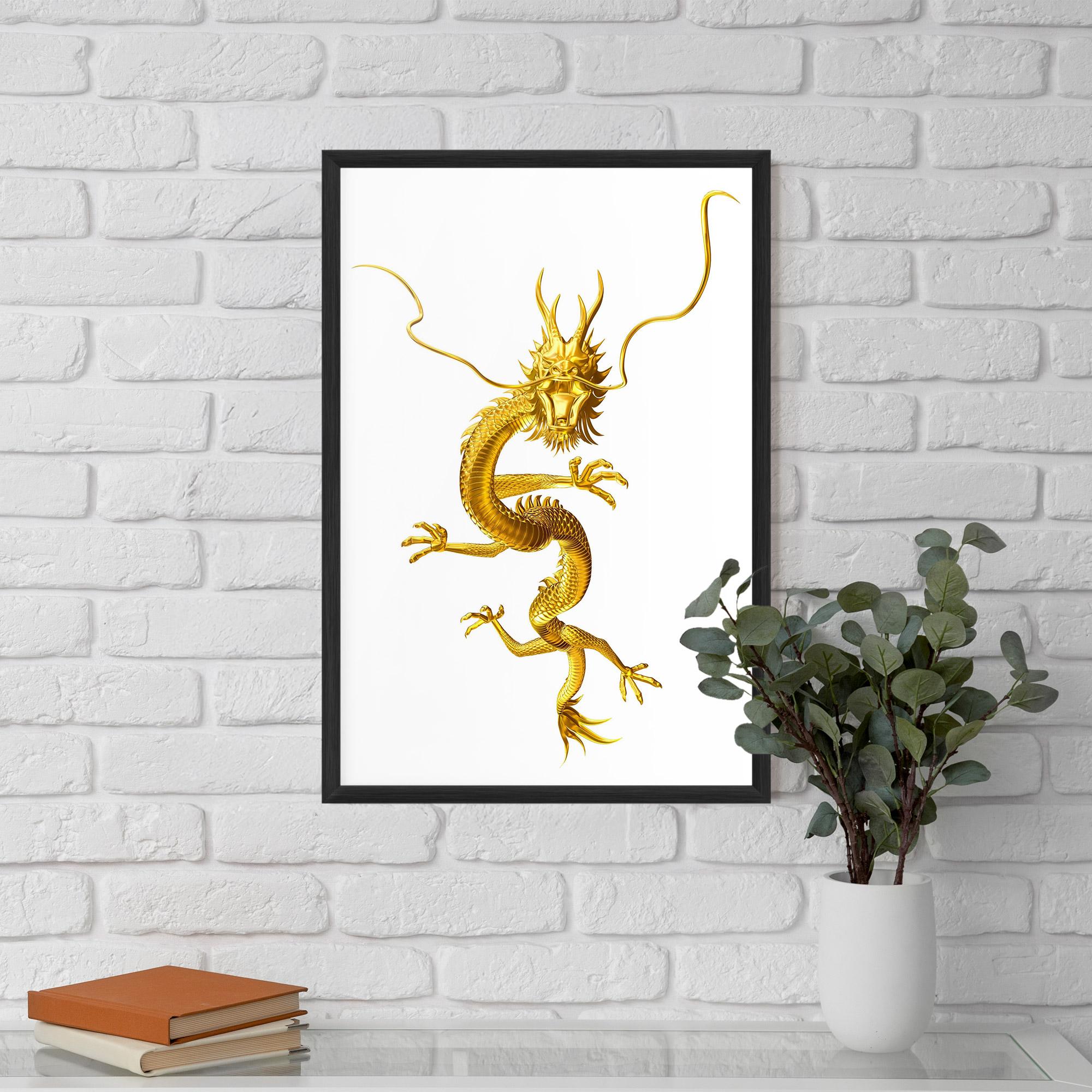 Keretezett Poszter Golden Dragon mockup 5