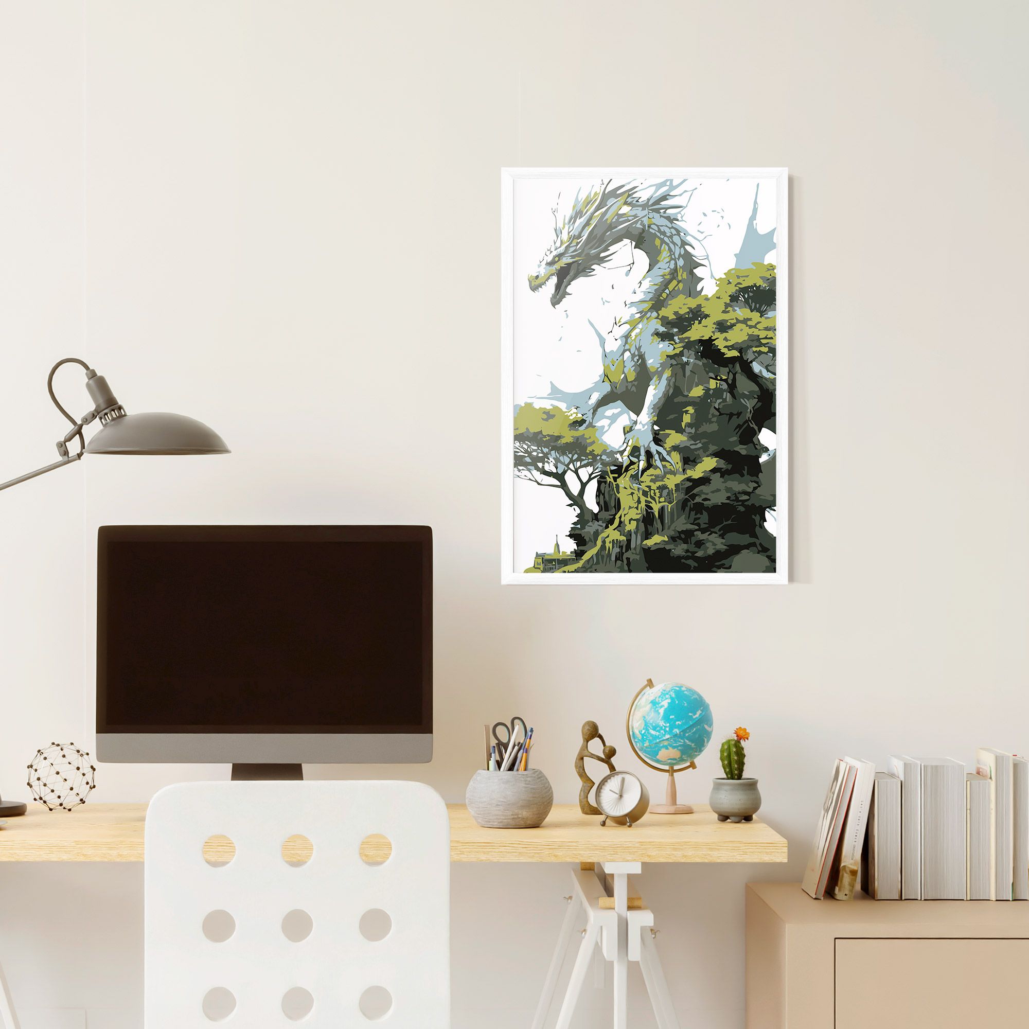 Grey Nature Dragon mockup 6