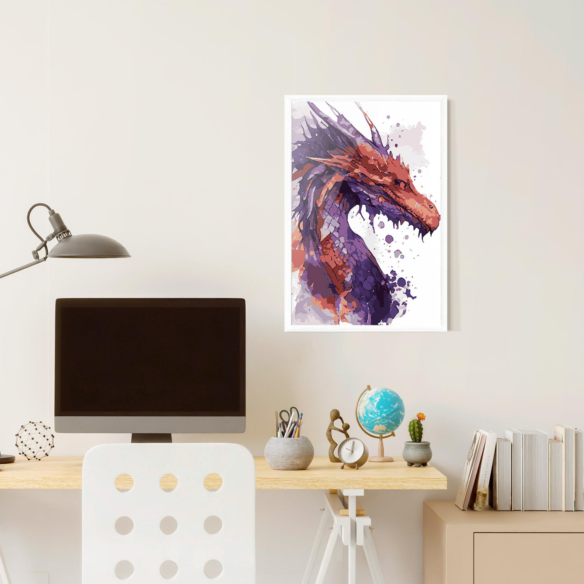 Keretezett Poszter Orange Purple Dragon mockup 6