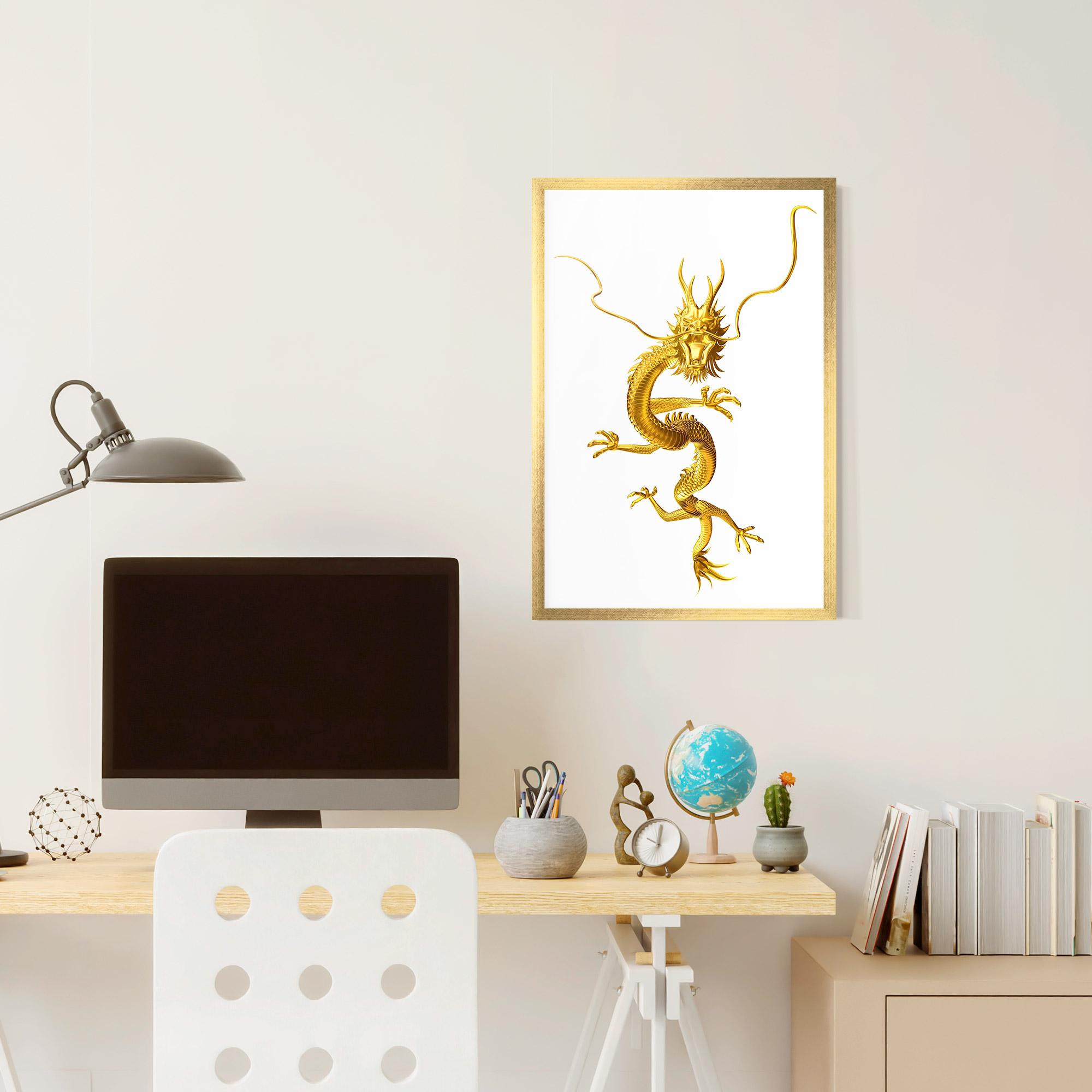 Keretezett Poszter Golden Dragon mockup 6