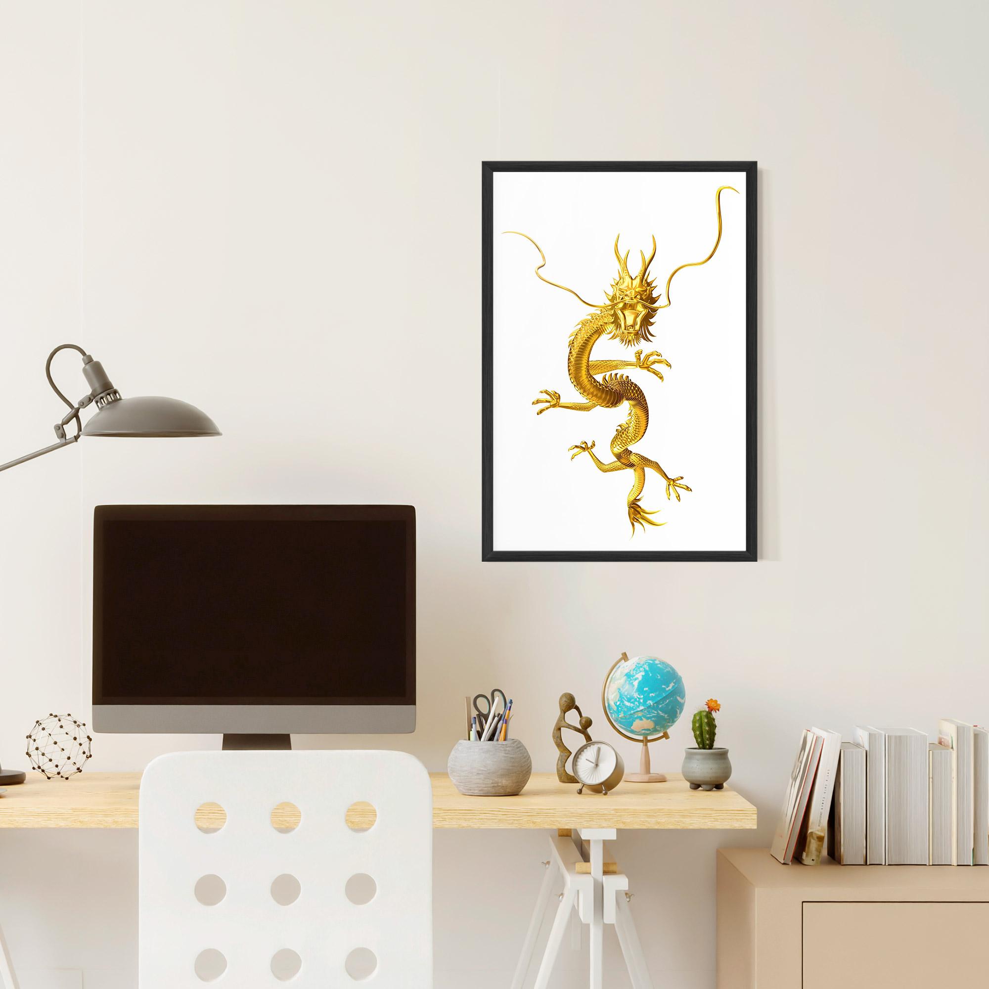 Keretezett Poszter Golden Dragon mockup 6