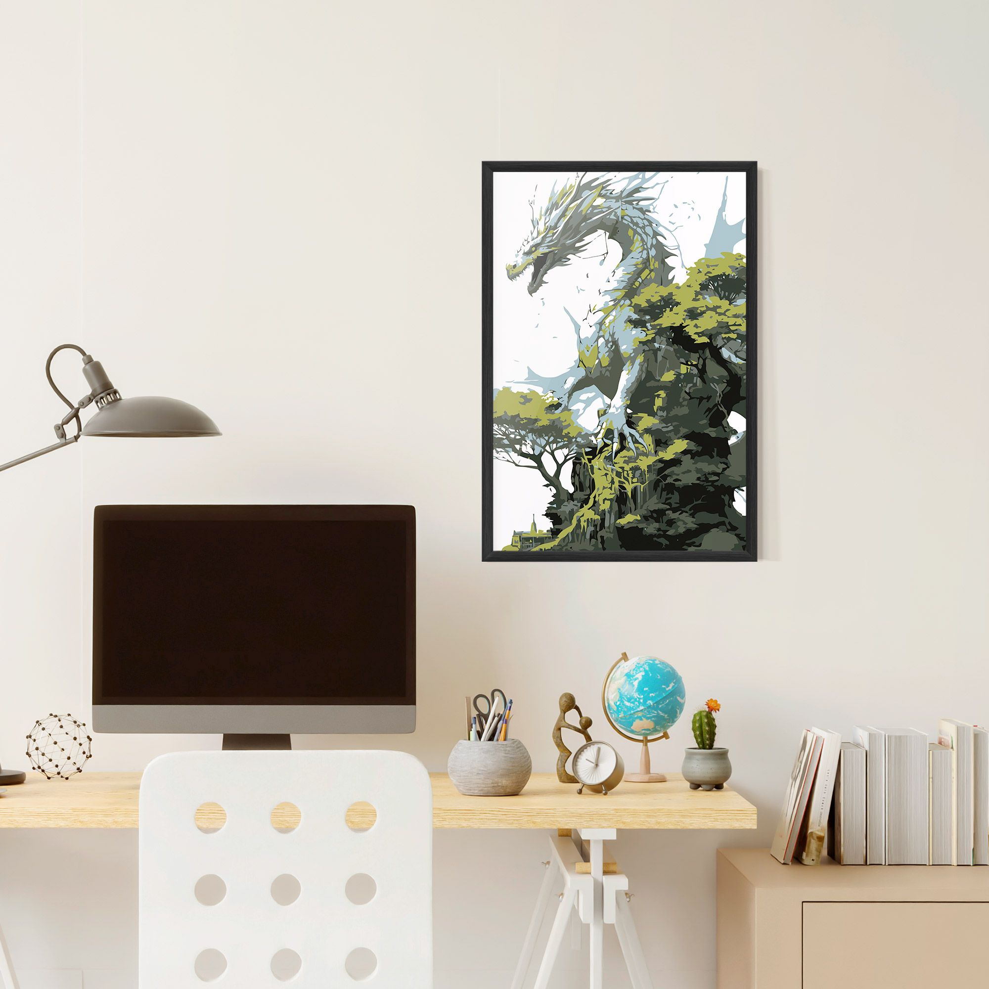 Grey Nature Dragon mockup 6