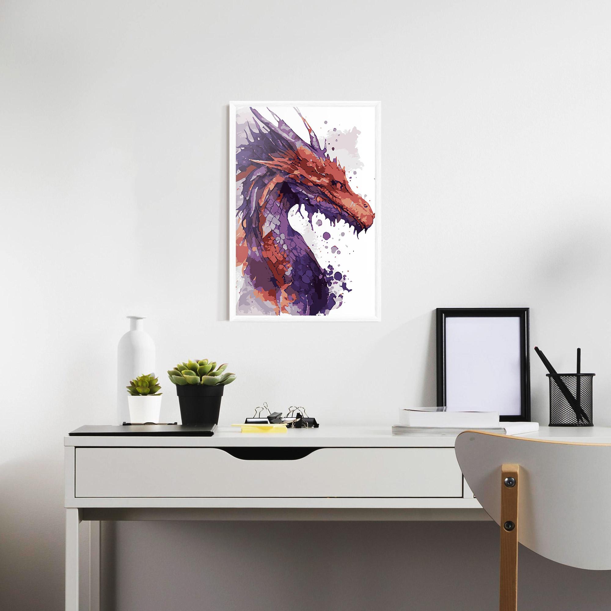 Keretezett Poszter Orange Purple Dragon mockup 7