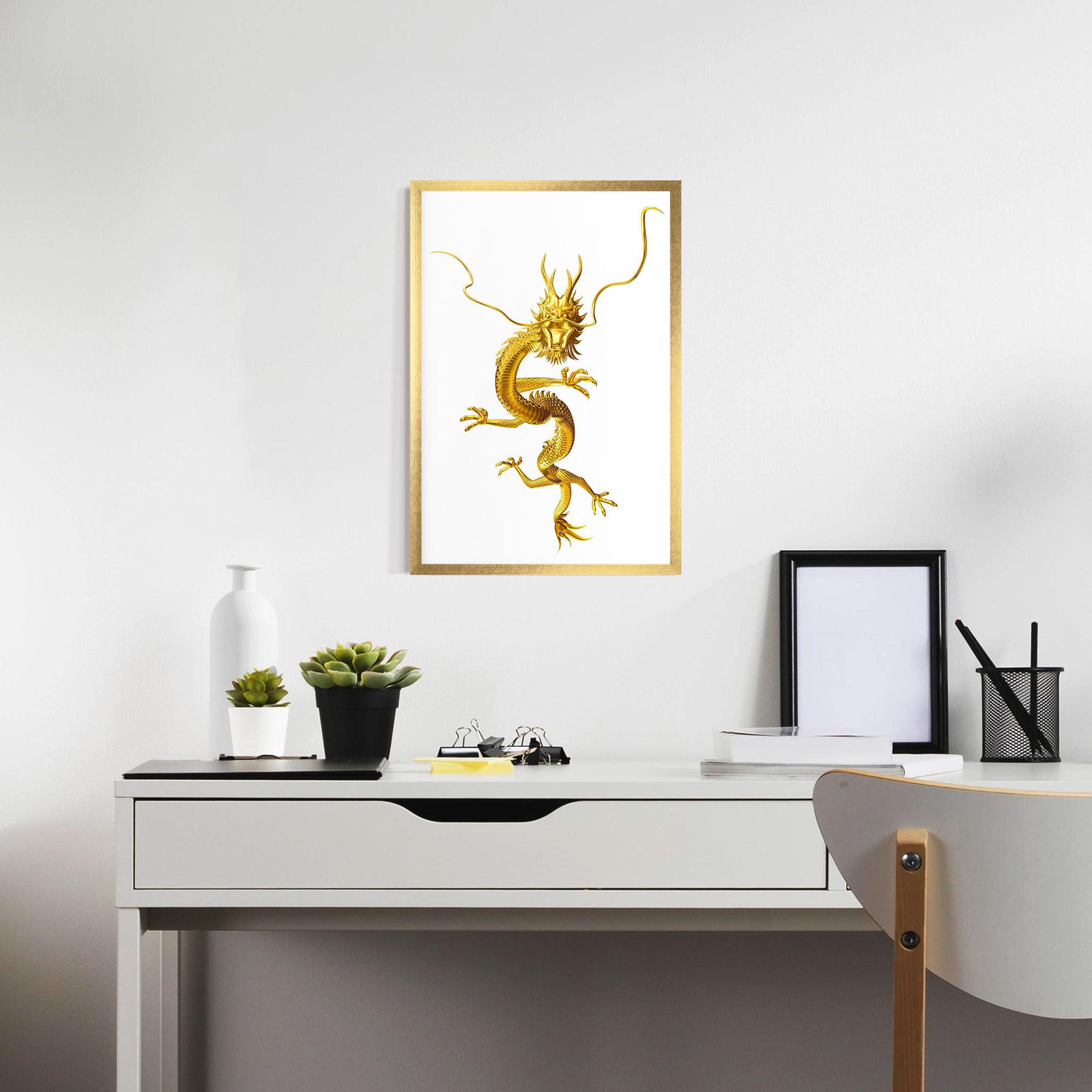Keretezett Poszter Golden Dragon mockup 7