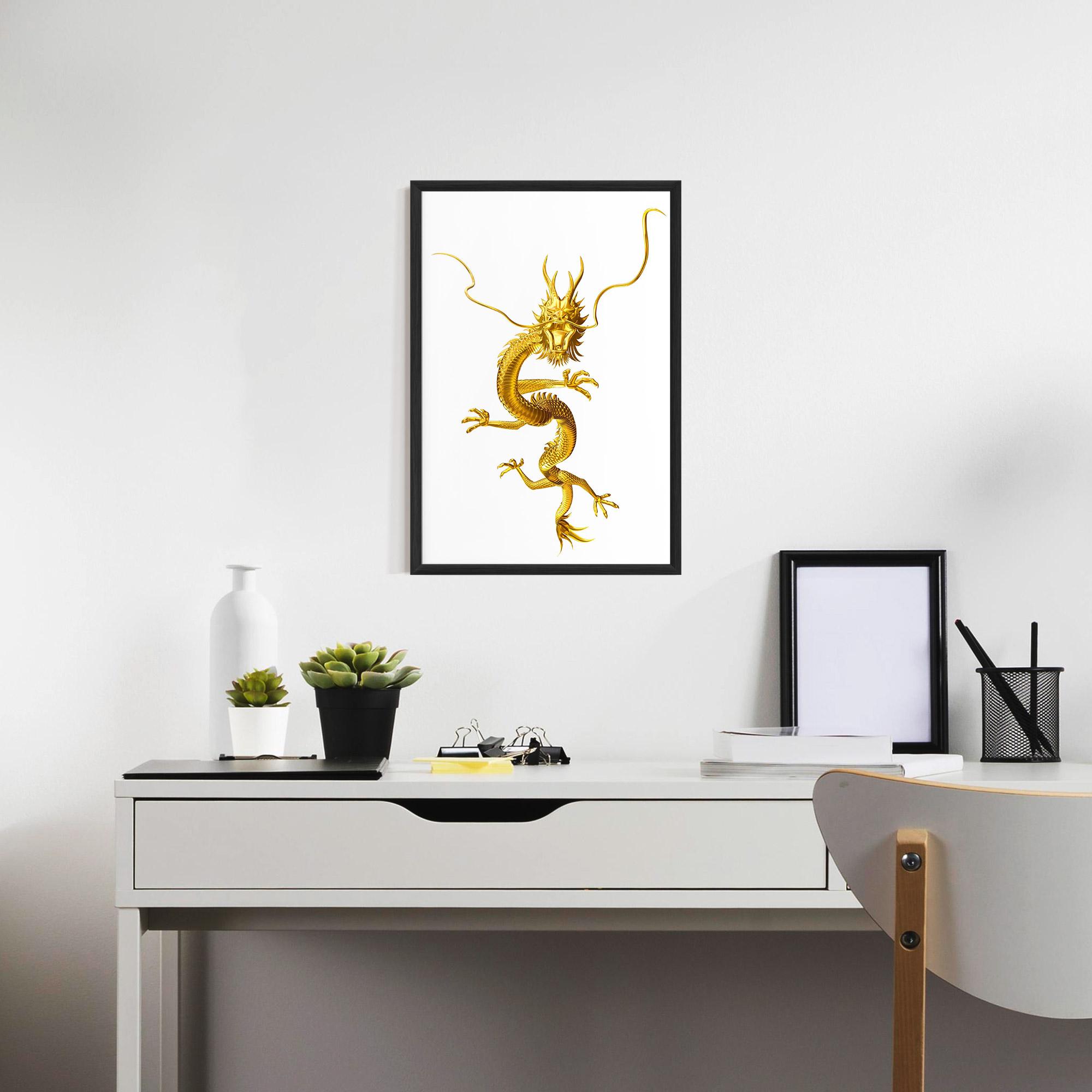 Keretezett Poszter Golden Dragon mockup 7