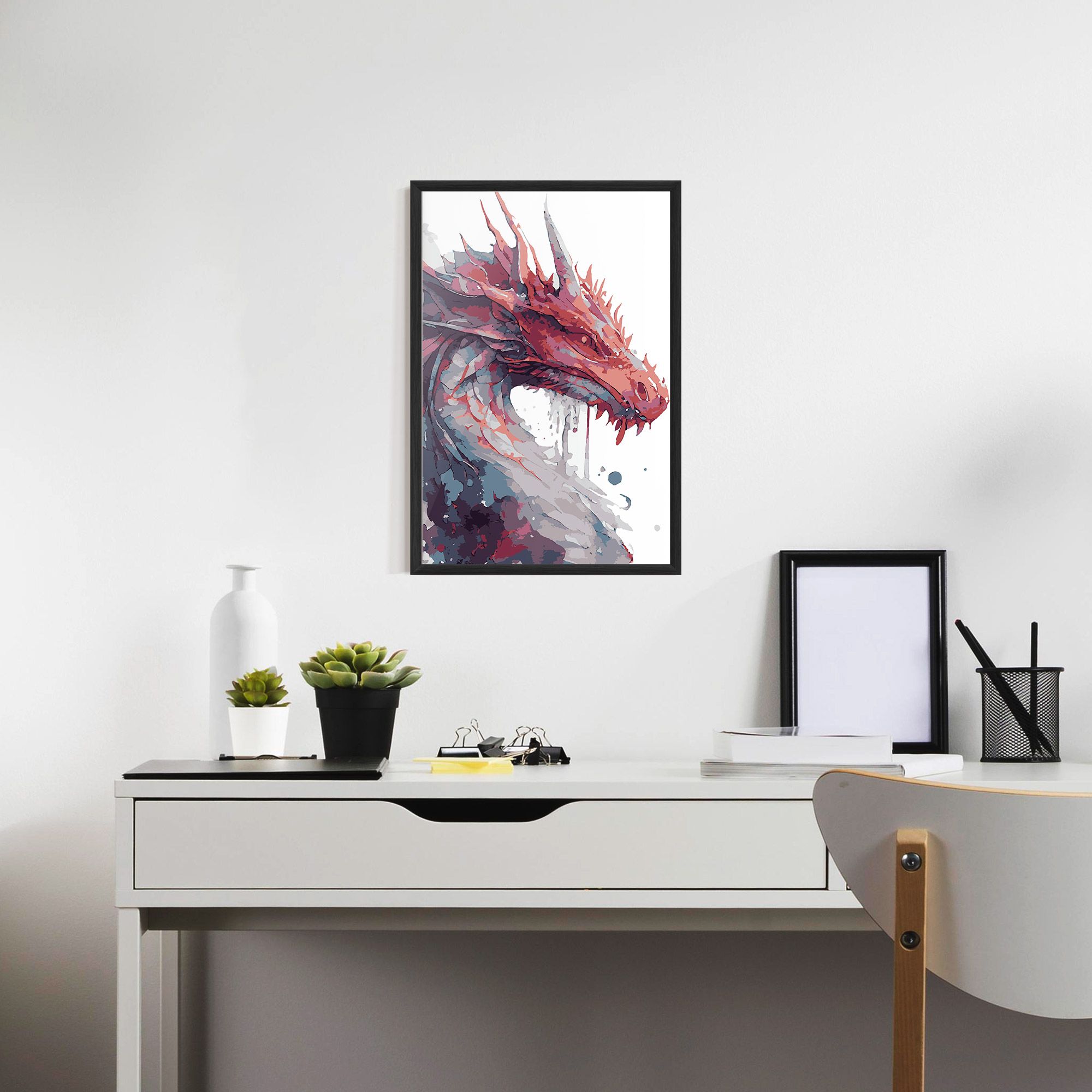 Red Blue Dragon mockup 7