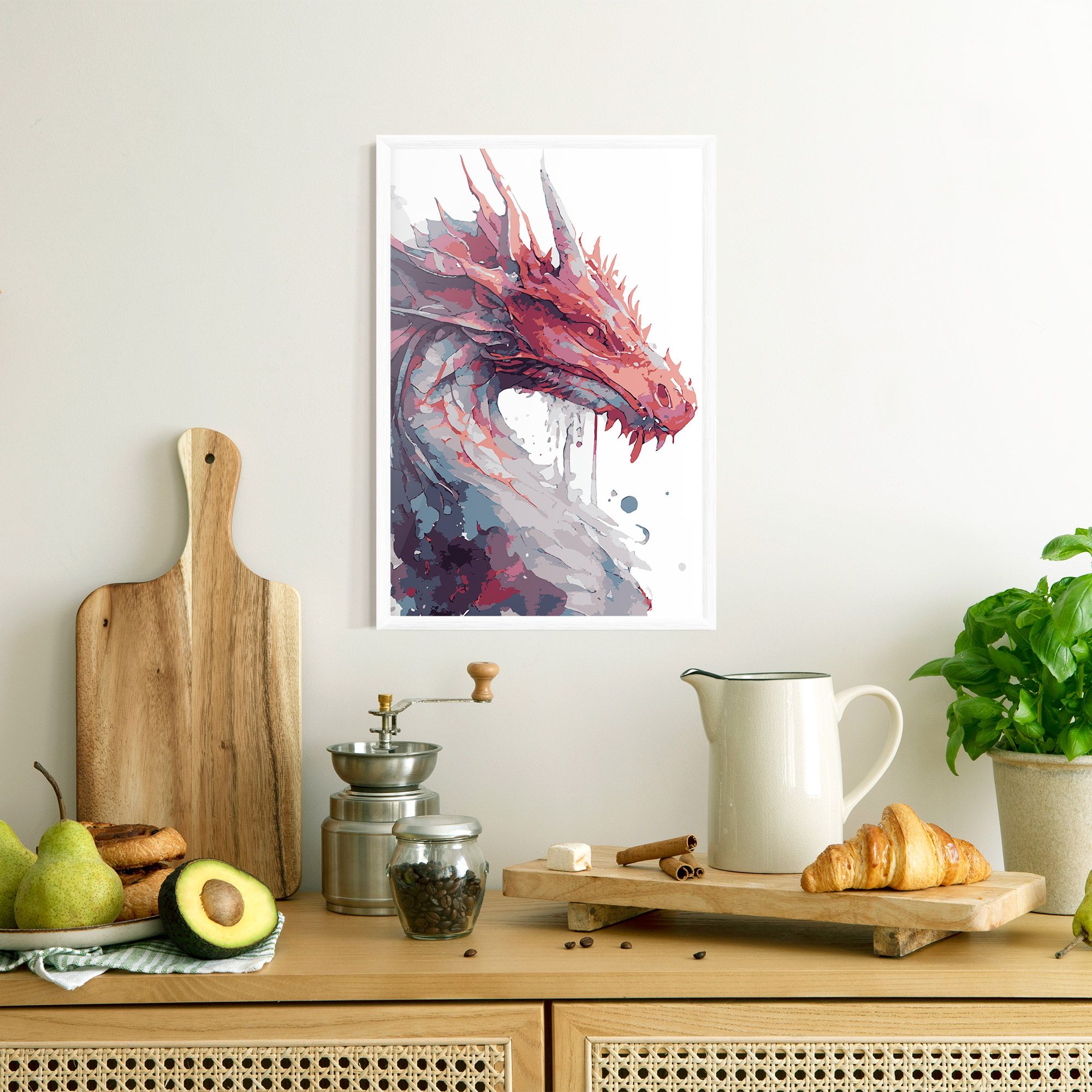 Red Blue Dragon mockup 8