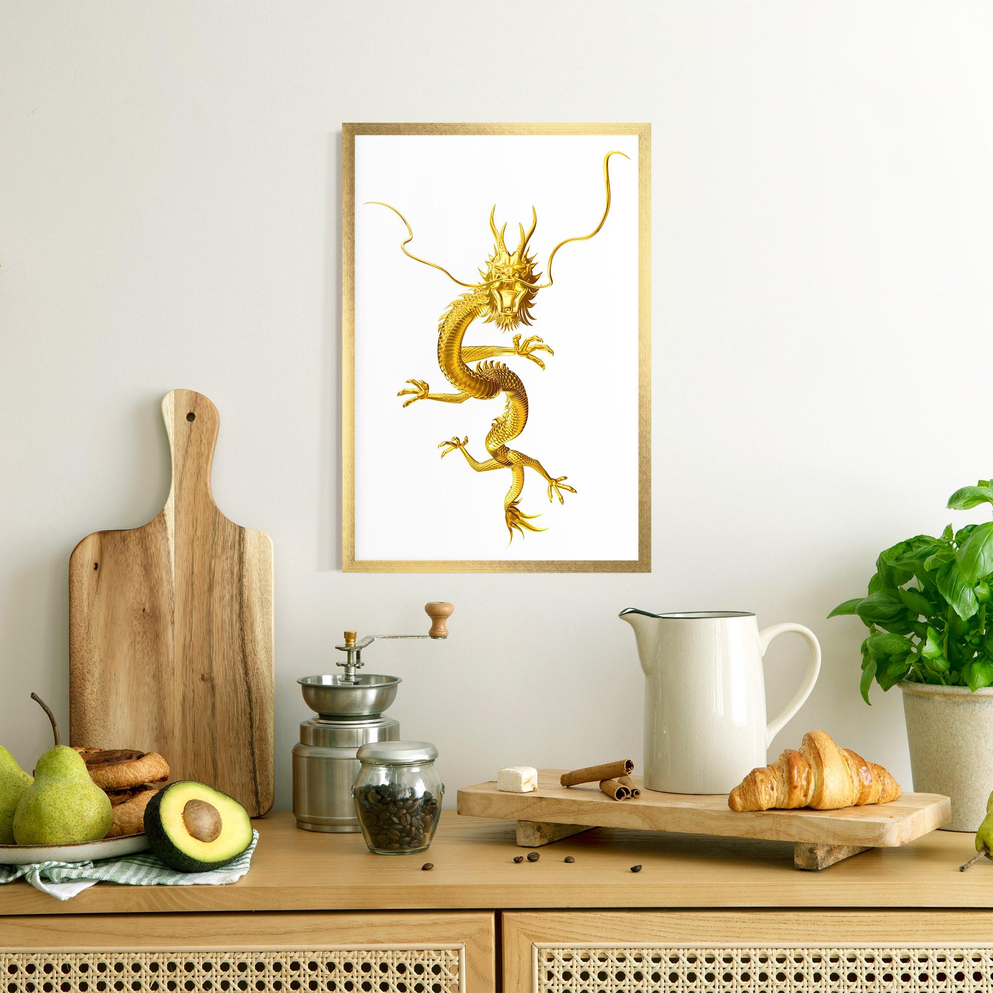 Keretezett Poszter Golden Dragon mockup 8