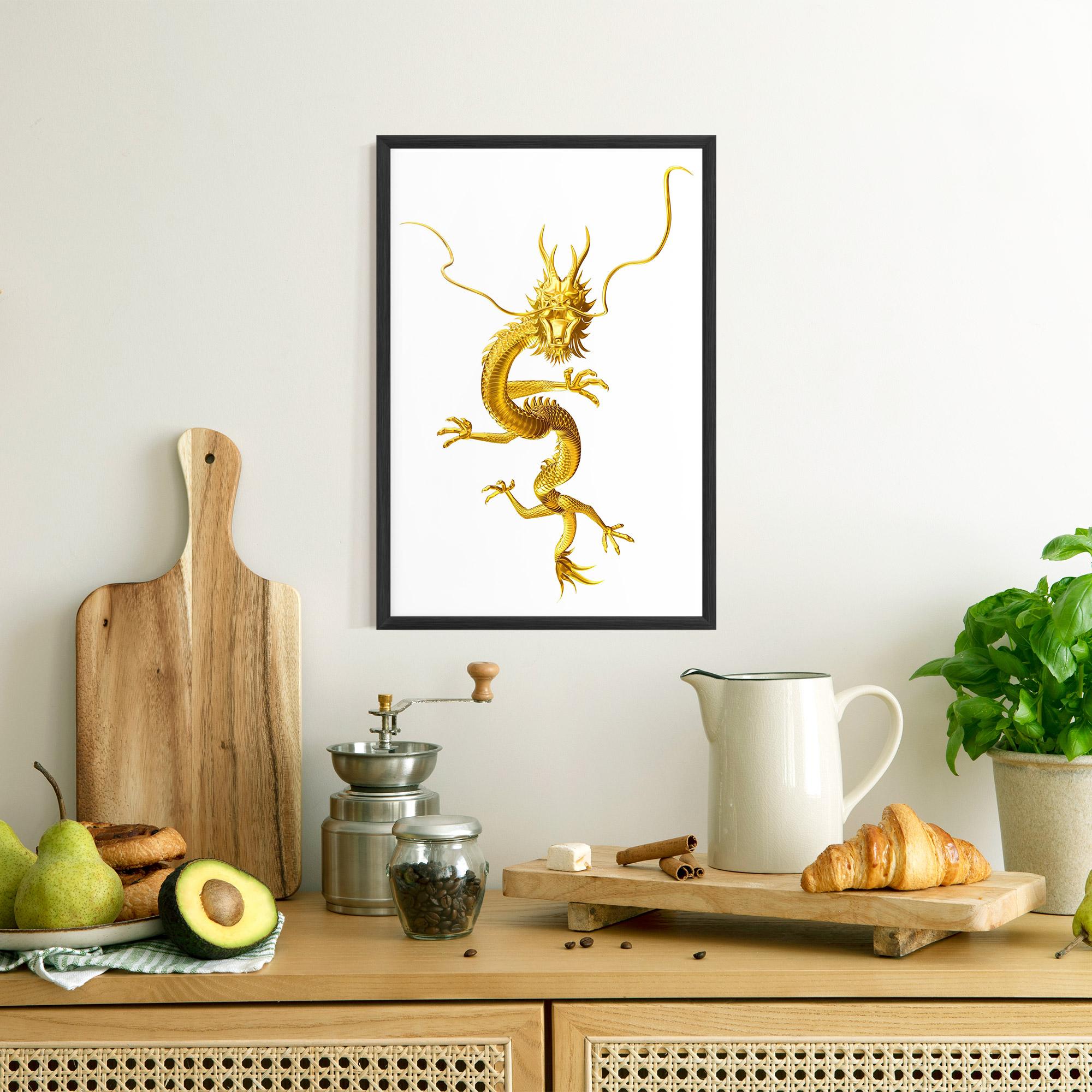Keretezett Poszter Golden Dragon mockup 8