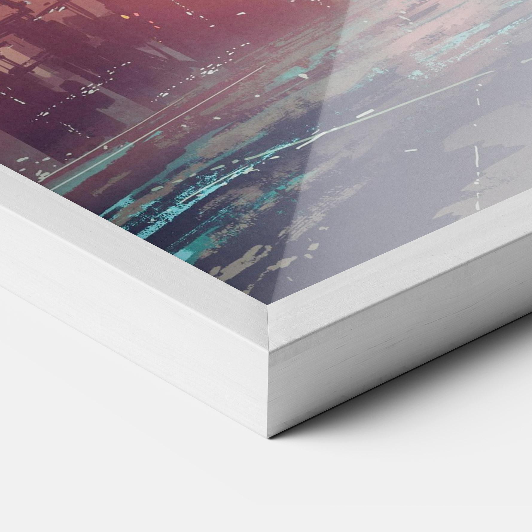 Keretezett Poszter Futuristic Alien Buildings mockup 3