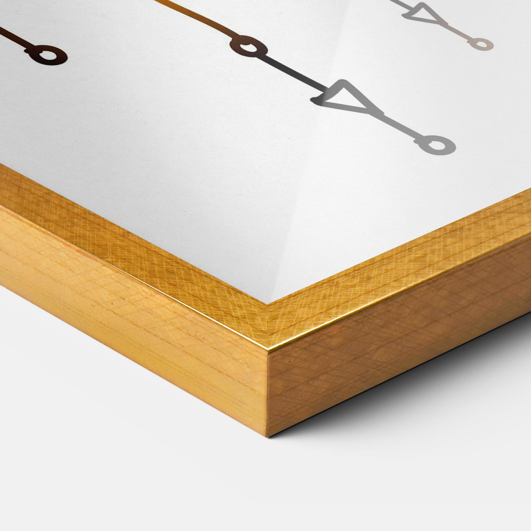 Keretezett Poszter Gold Sun Face mockup 3