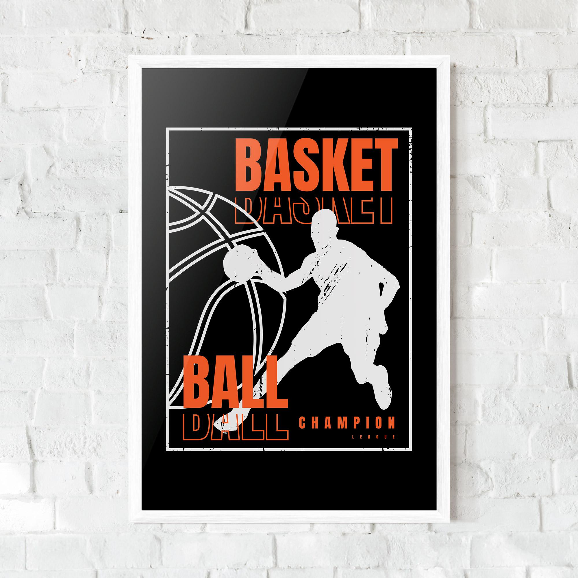 Keretezett Poszter Basket Champion mockup 0