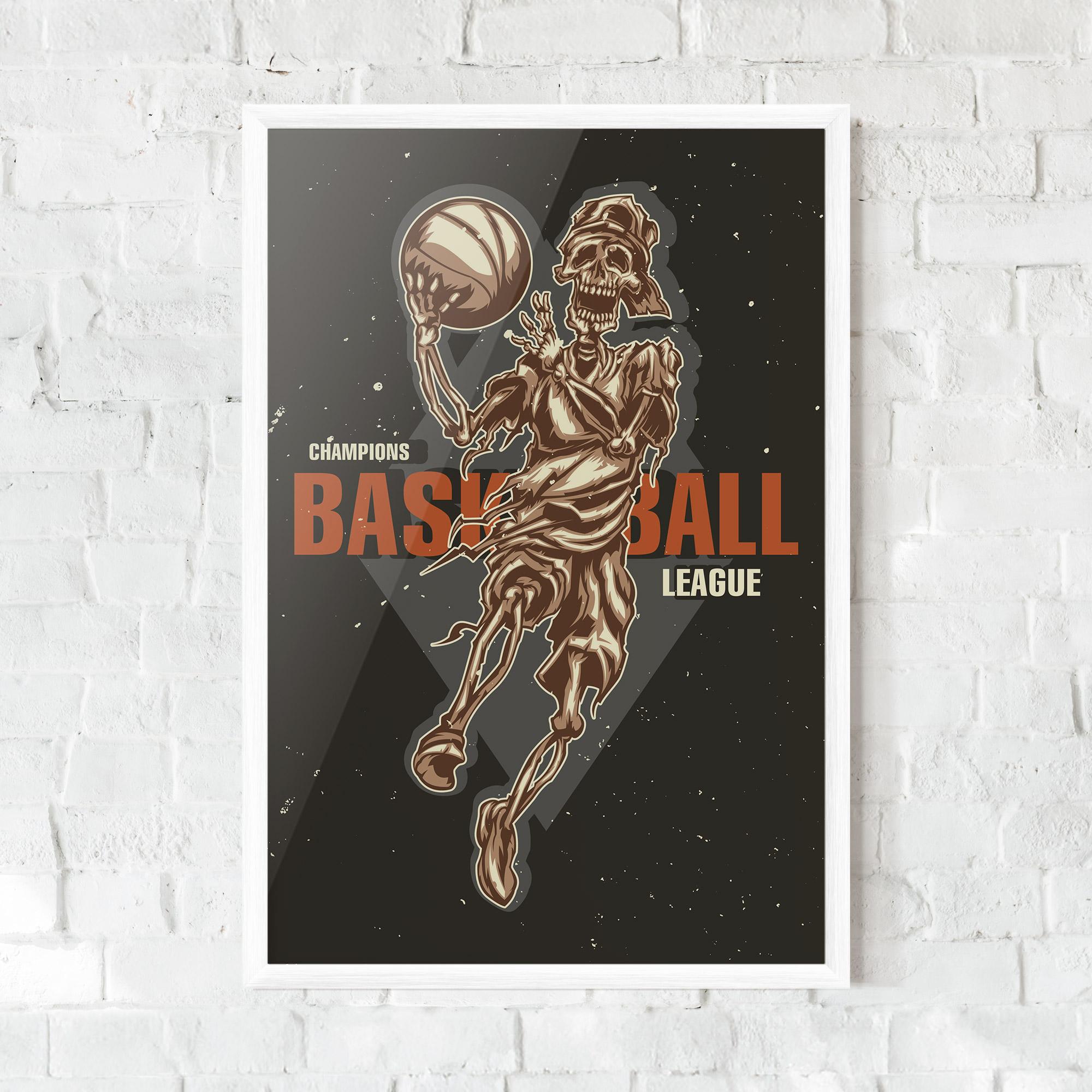 Keretezett Poszter Basketball League mockup 0