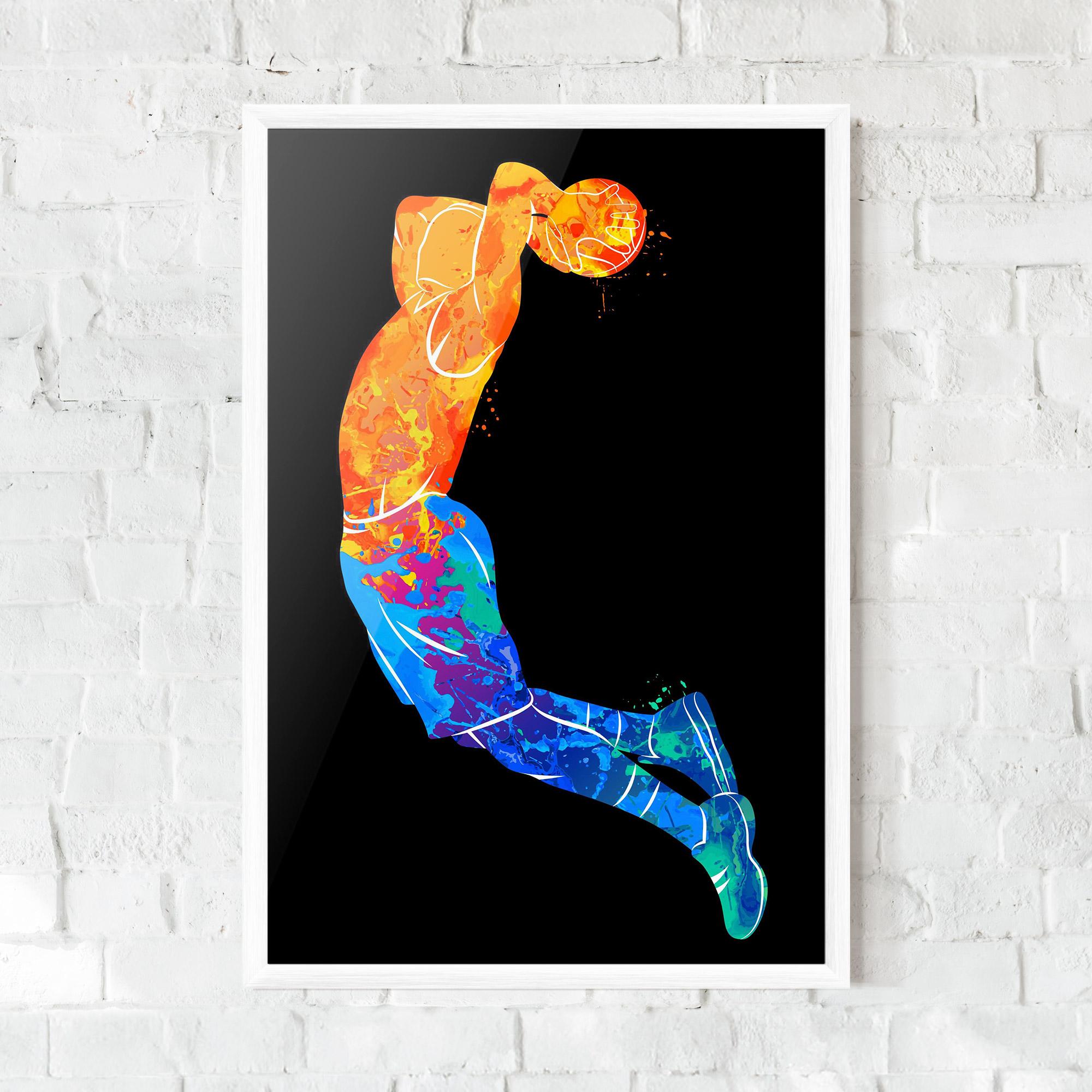 Keretezett Poszter Blue Orange Basket mockup 0