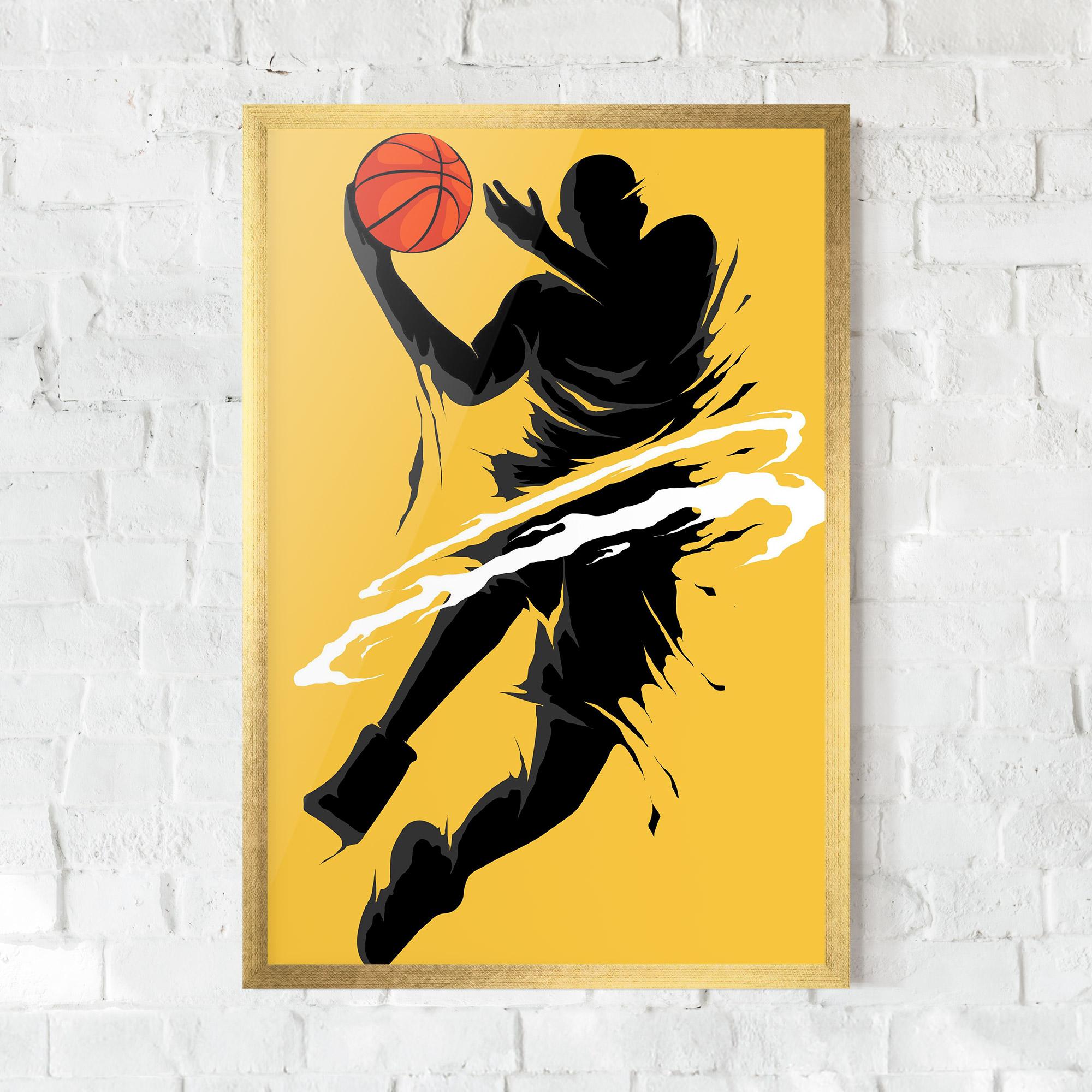 Keretezett Poszter Basketball Smoke mockup 0