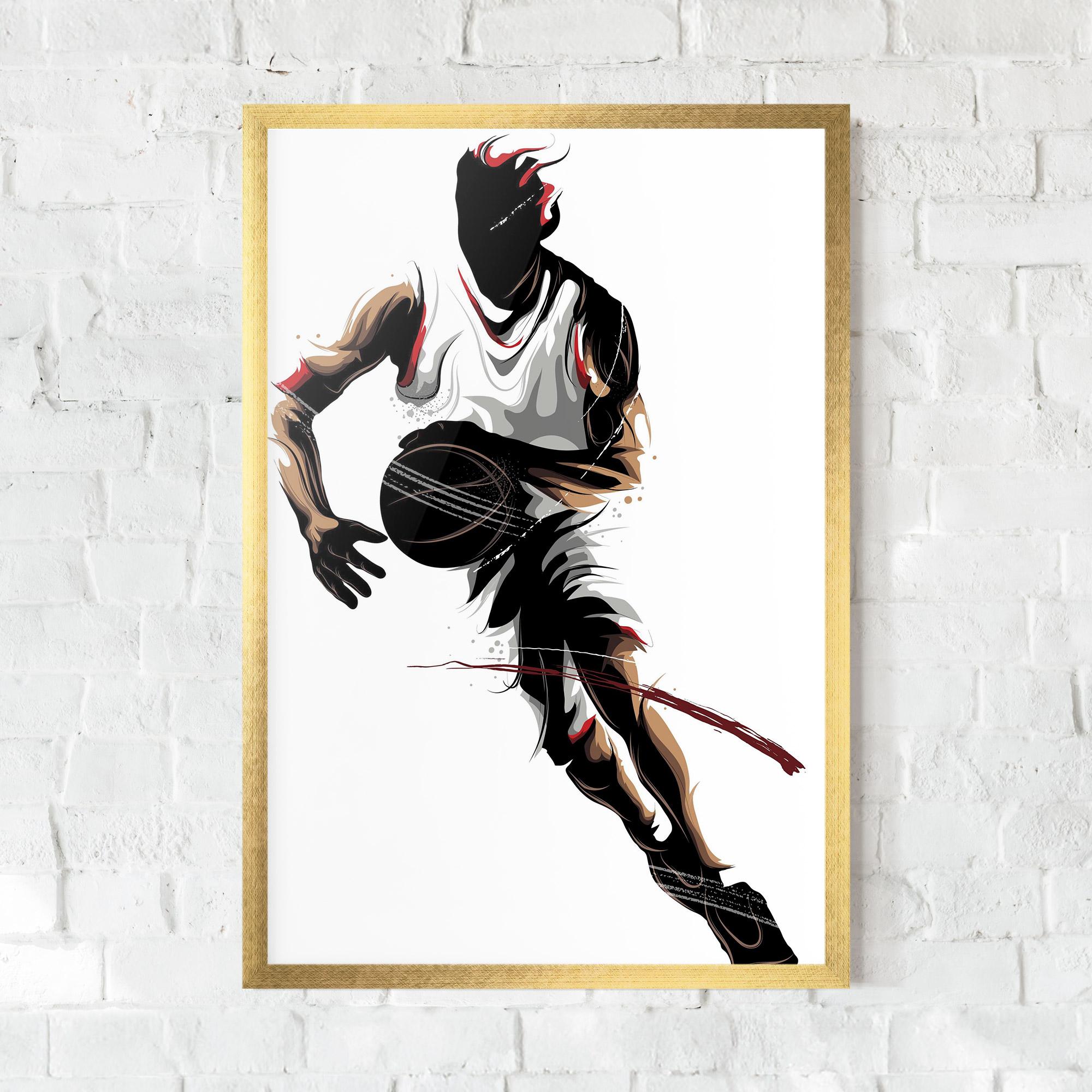 Keretezett Poszter Dribbling Run mockup 0