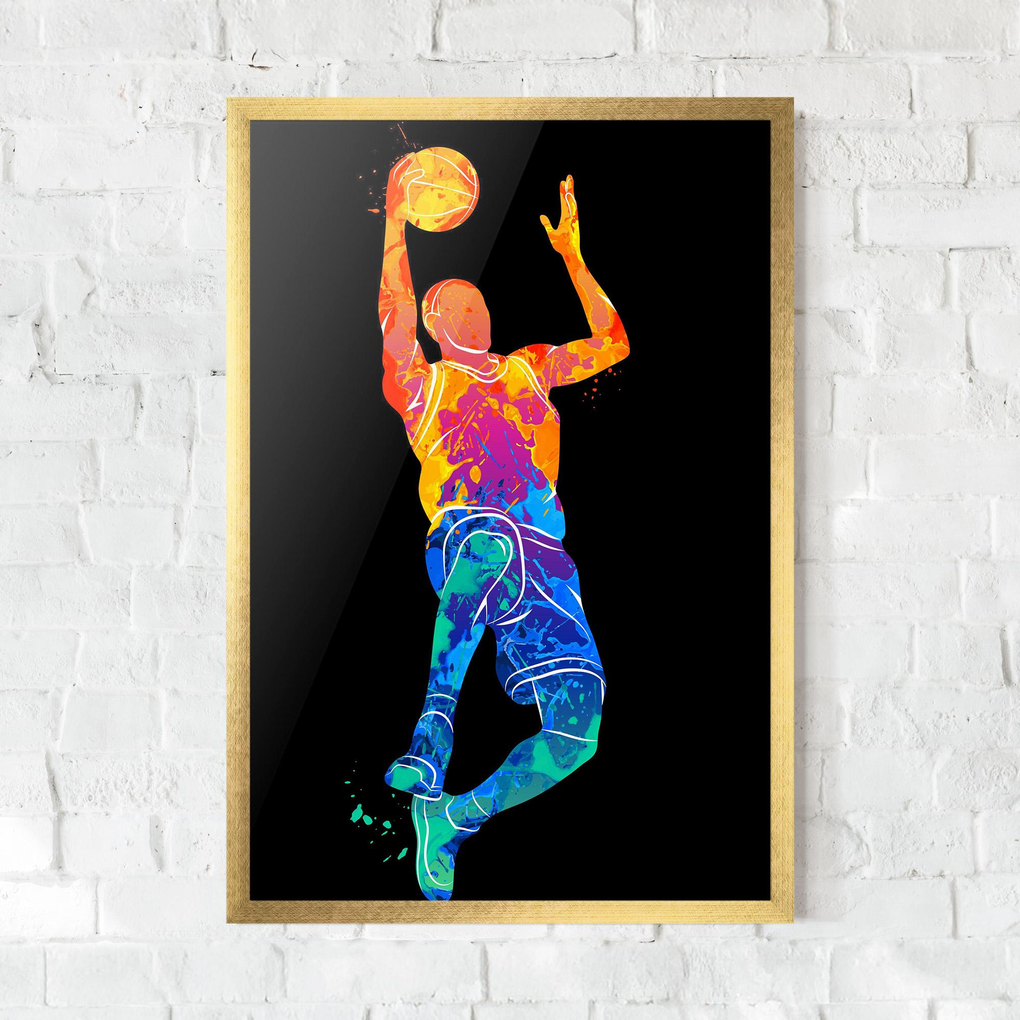 Keretezett Poszter Orange Blue Basket mockup 0