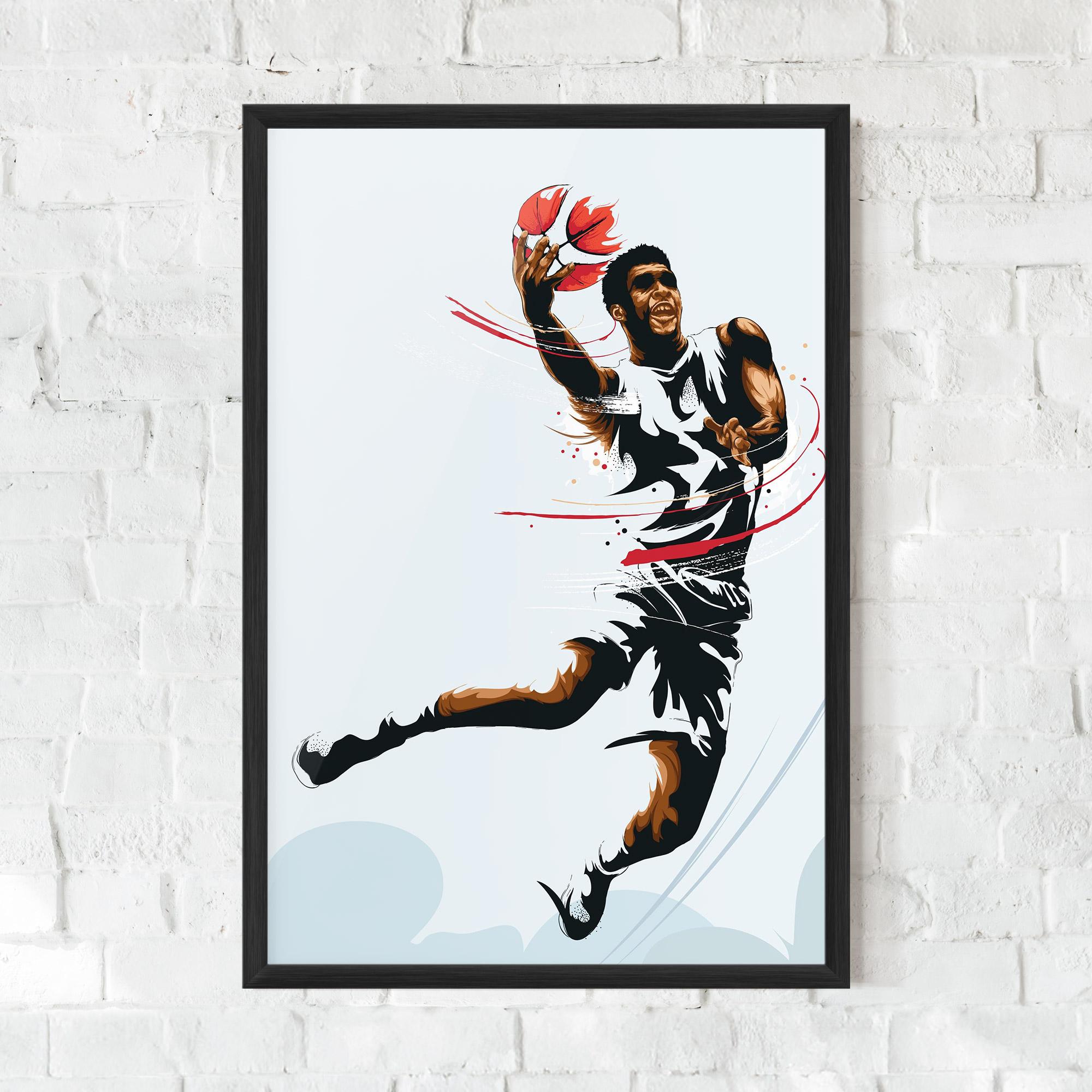 Keretezett Poszter Basketball Shot mockup 0