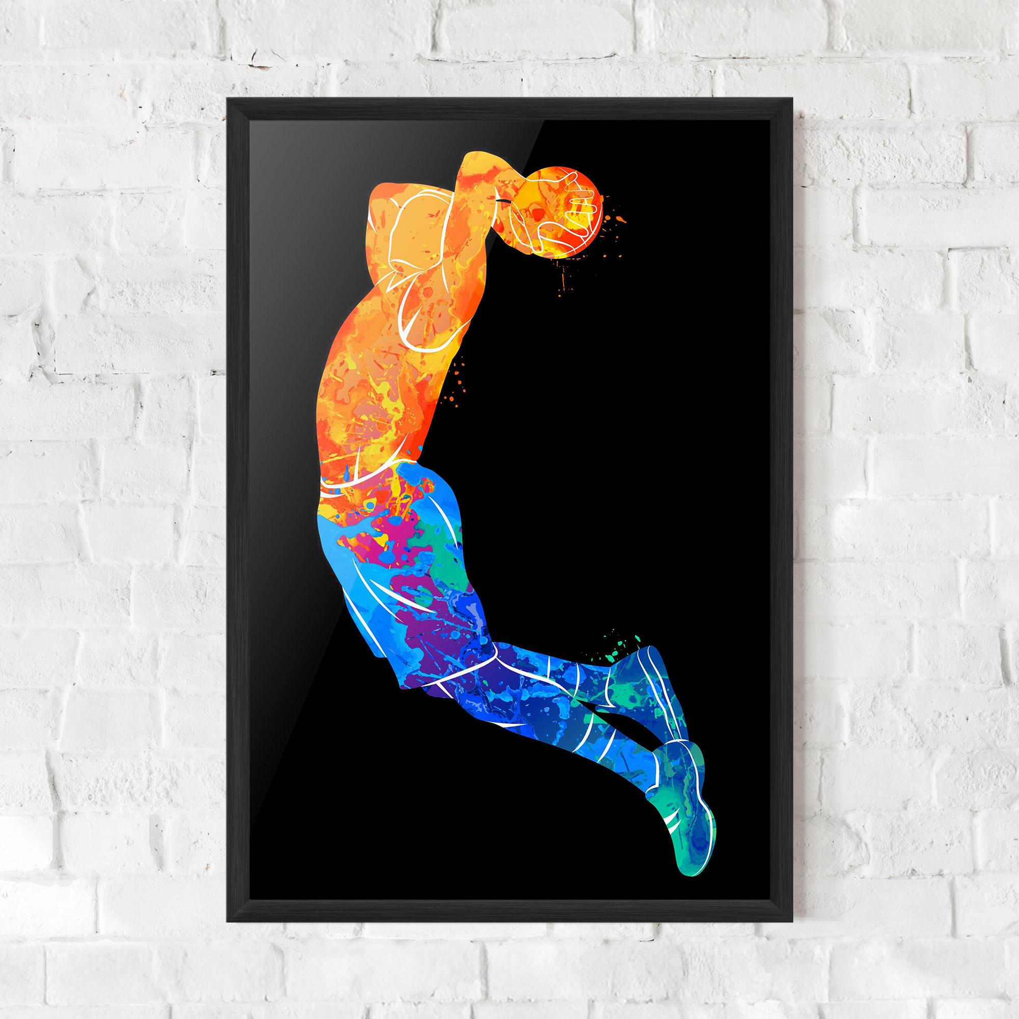 Keretezett Poszter Blue Orange Basket mockup 0