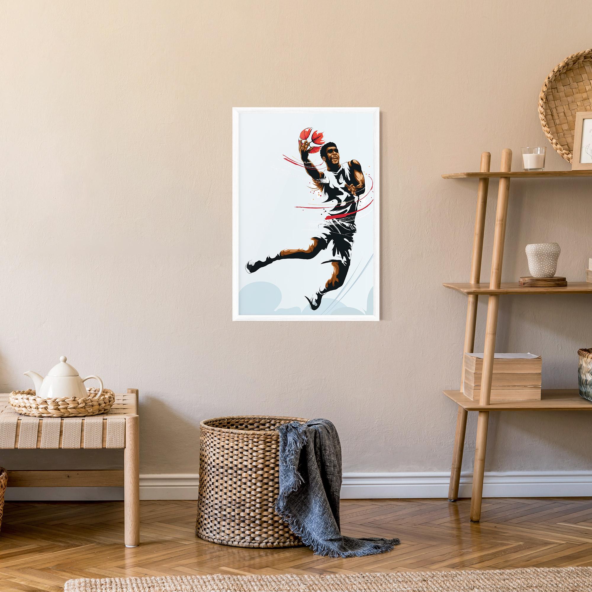 Keretezett Poszter Basketball Shot mockup 9