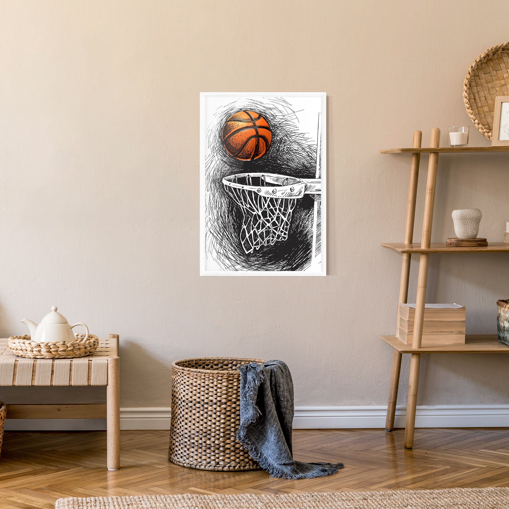 Grey Line Basket mockup 9