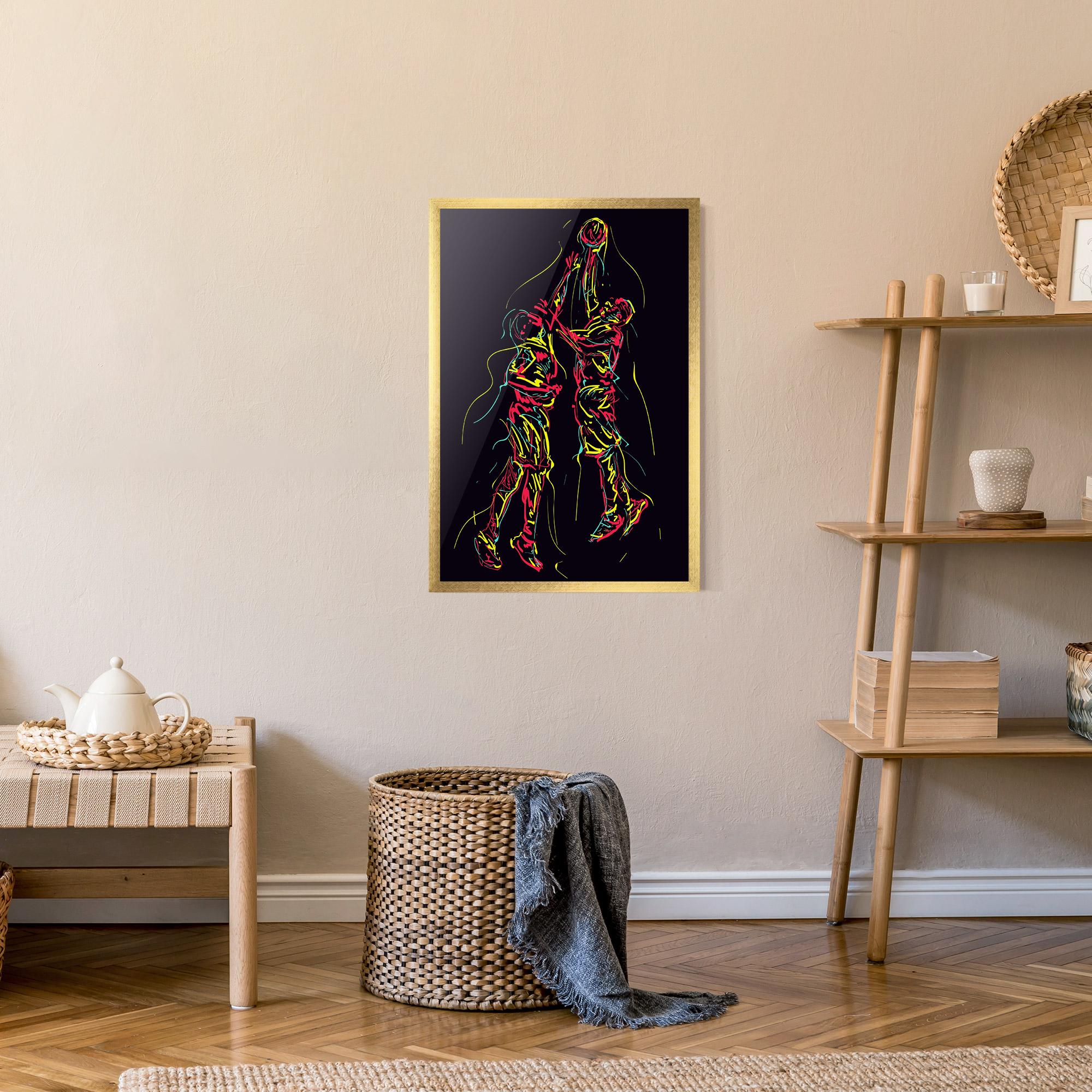 Keretezett Poszter Basket Line Jump mockup 9