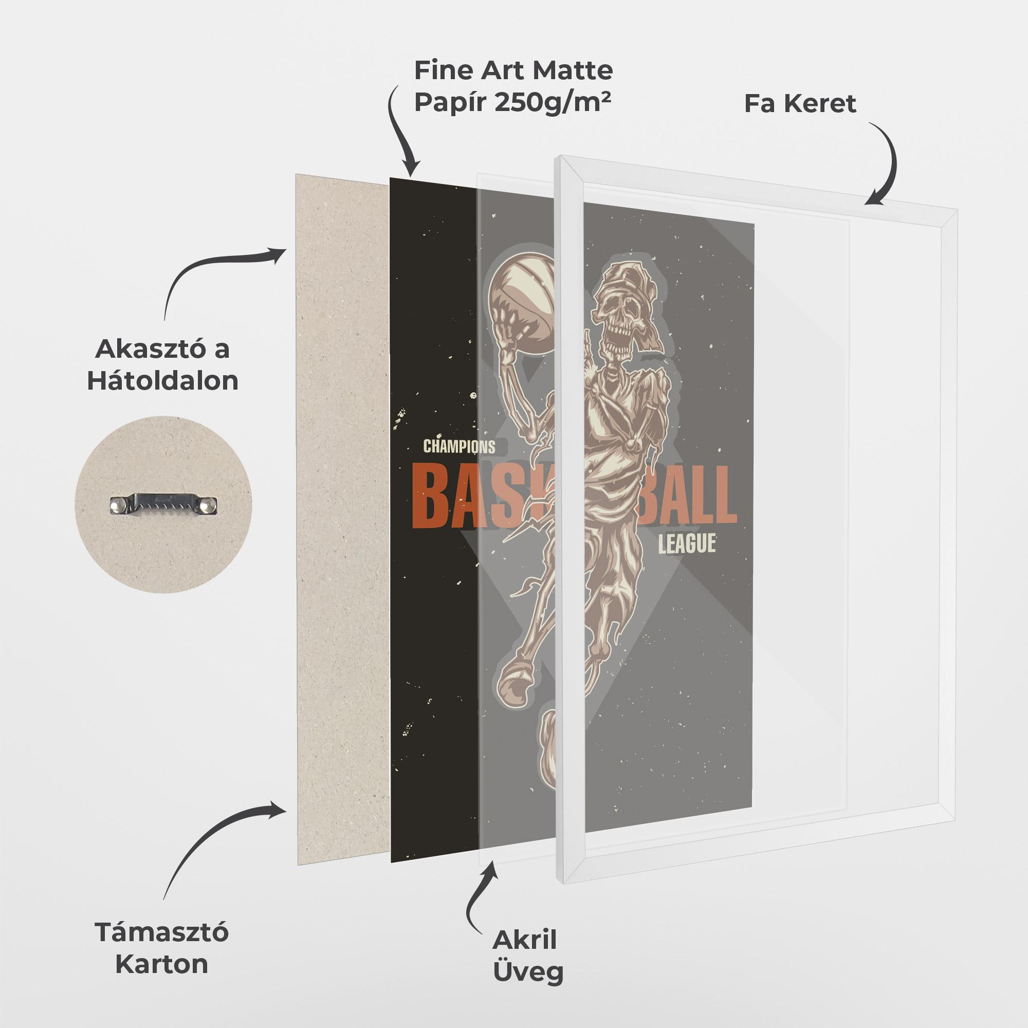 Keretezett Poszter Basketball League mockup 1
