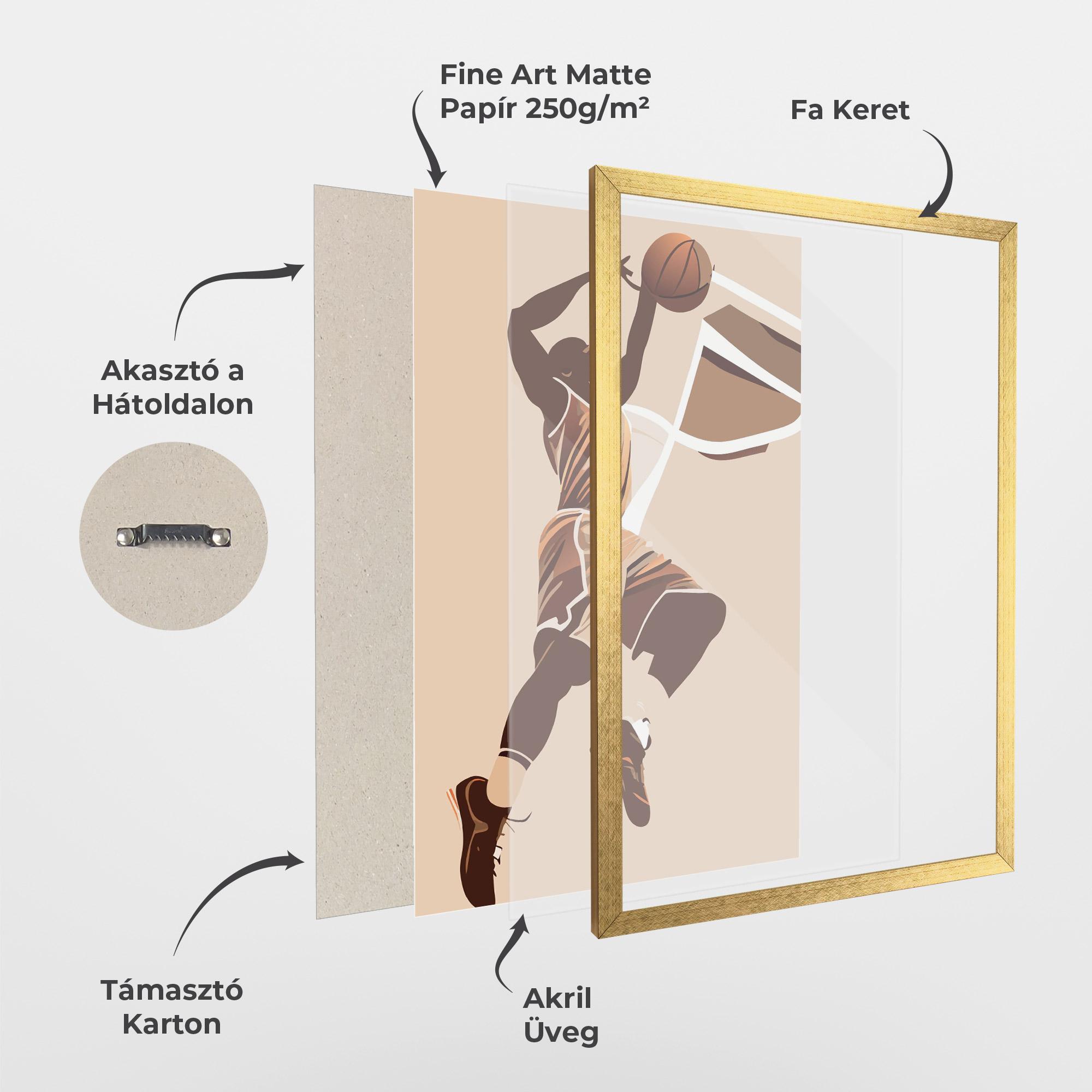 Keretezett Poszter Cream Basket mockup 1