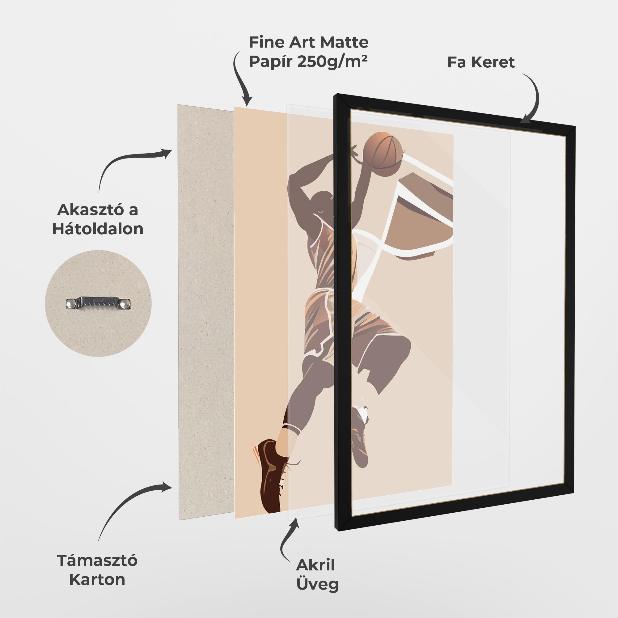 Keretezett Poszter Cream Basket mockup 1