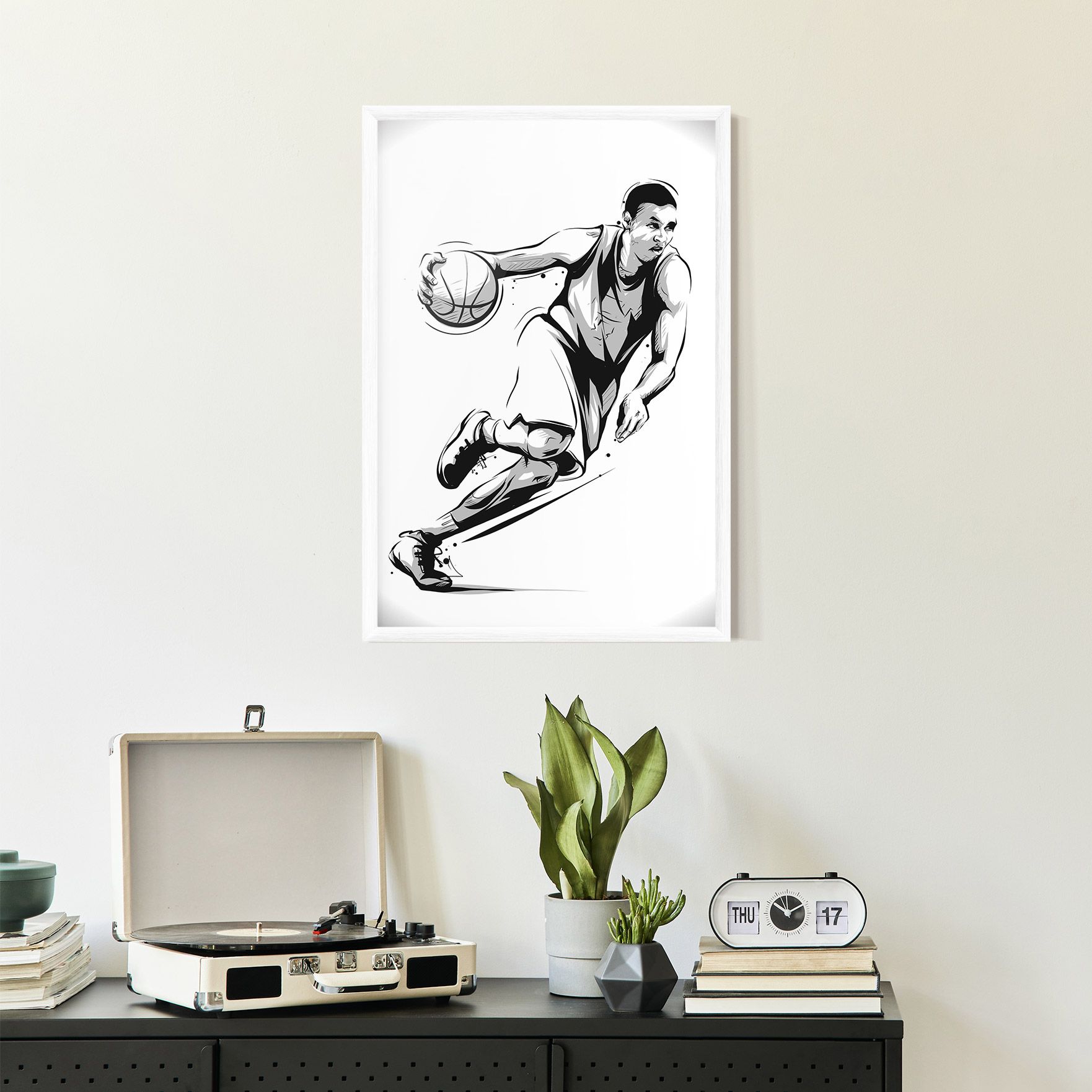Basketball Player Line mockup 2
