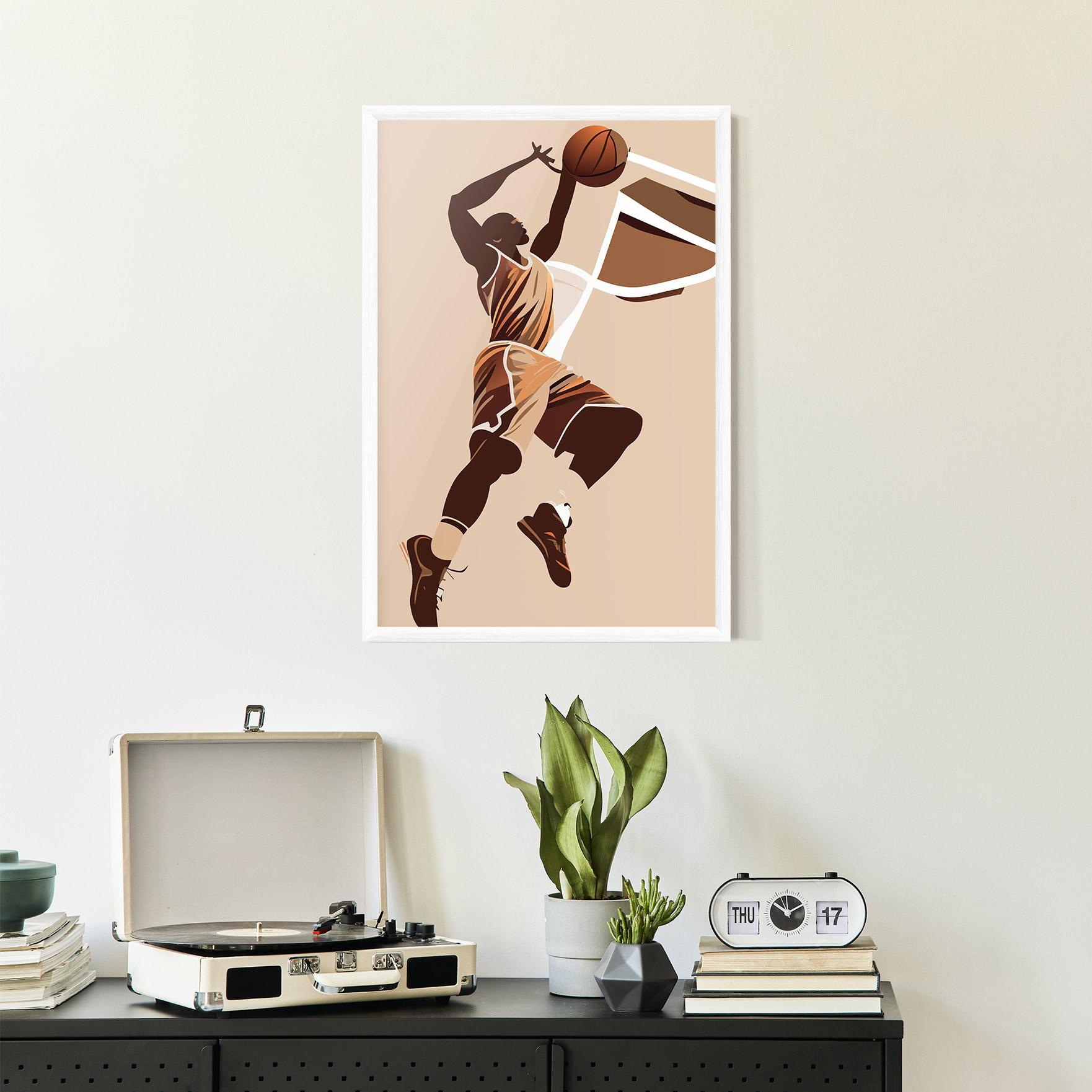 Keretezett Poszter Cream Basket mockup 2