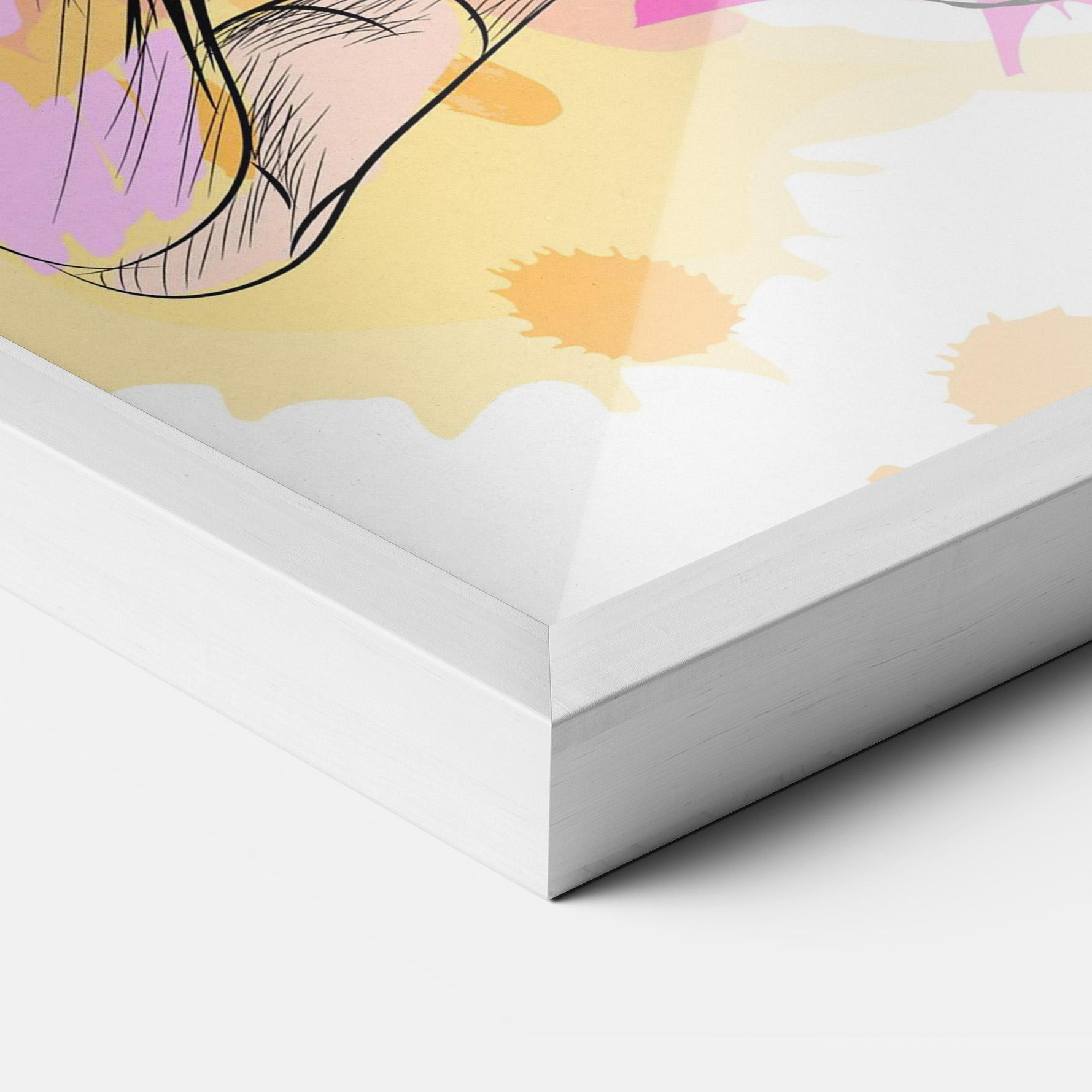 Keretezett Poszter Pink Basket Player mockup 3