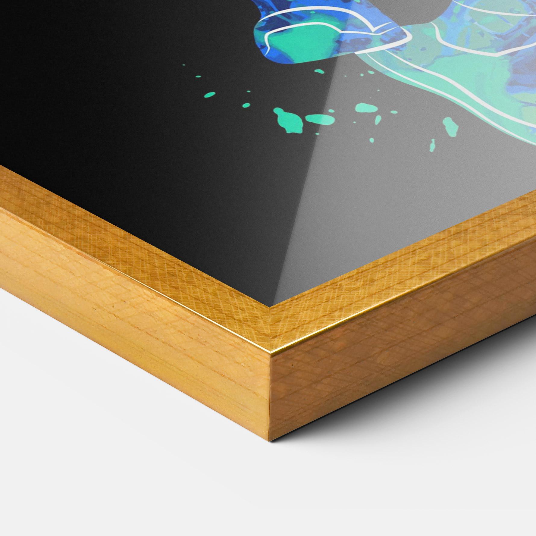 Keretezett Poszter Orange Blue Basket mockup 3