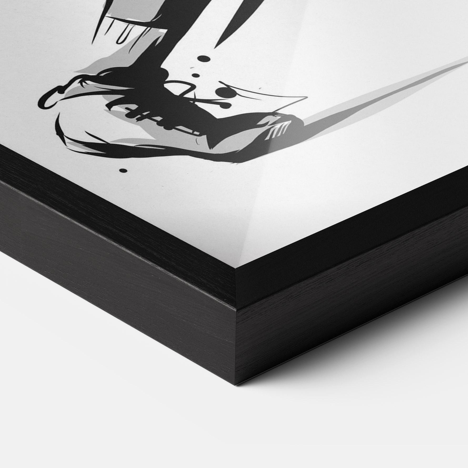 Keretezett Poszter Basketball Player Line mockup 3