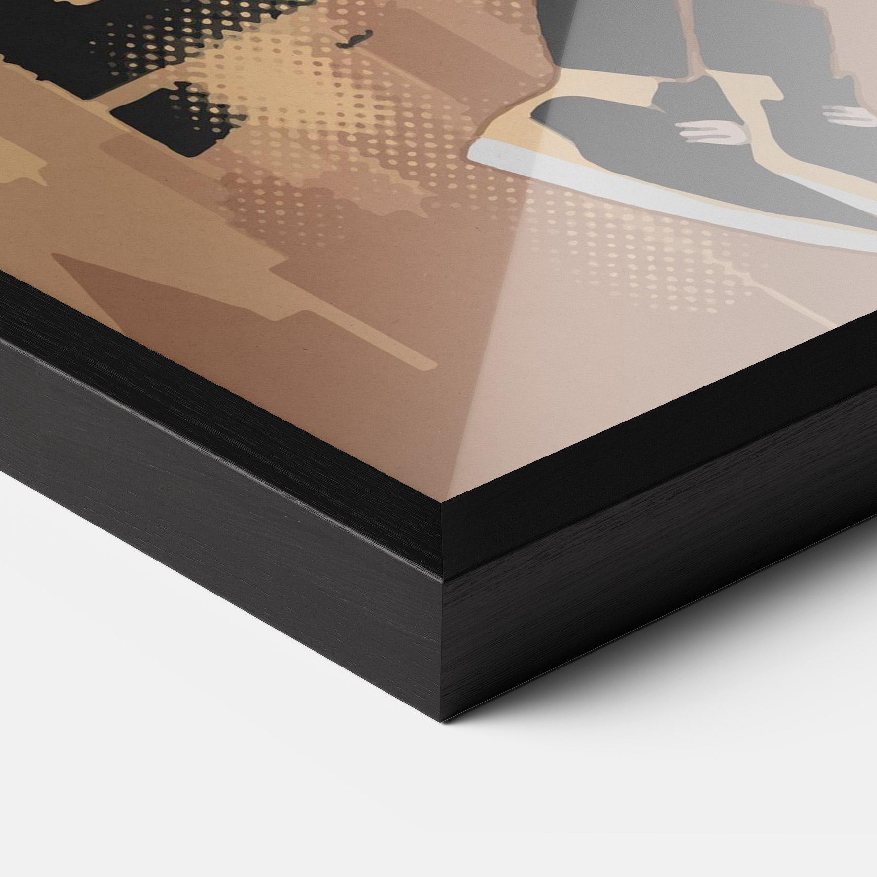 Keretezett Poszter Double Dribble mockup 3