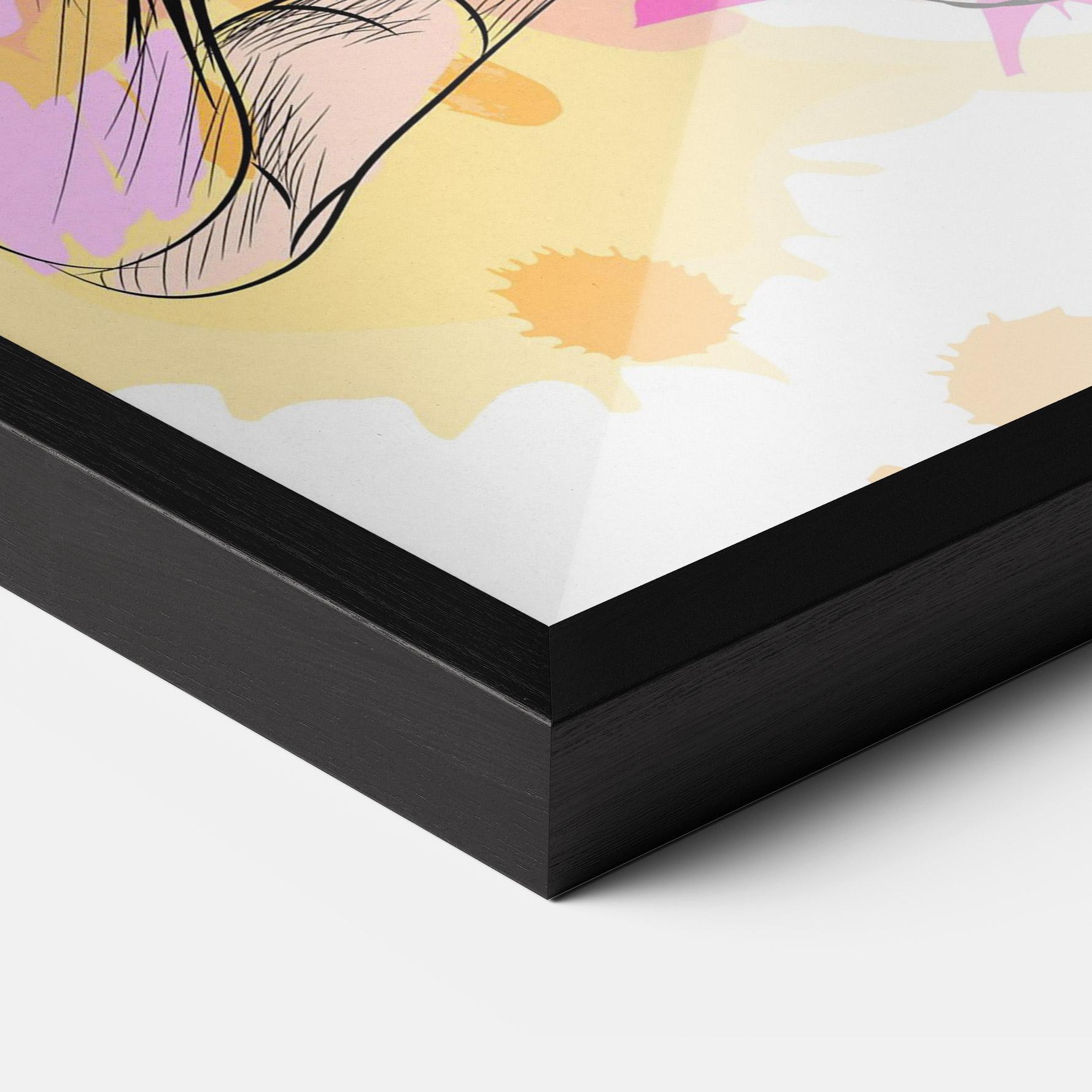 Keretezett Poszter Pink Basket Player mockup 3