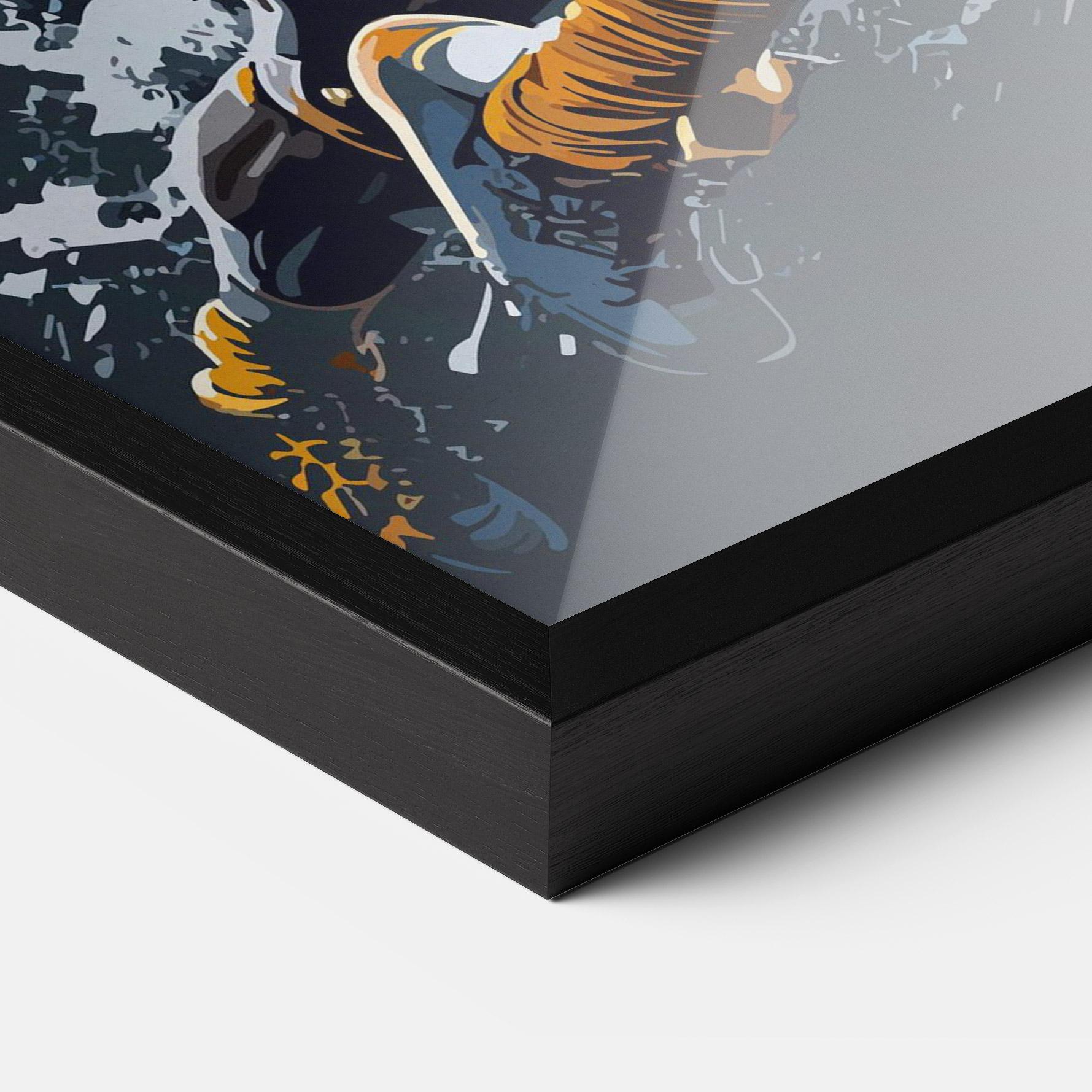 Keretezett Poszter Yellow White Basket mockup 3