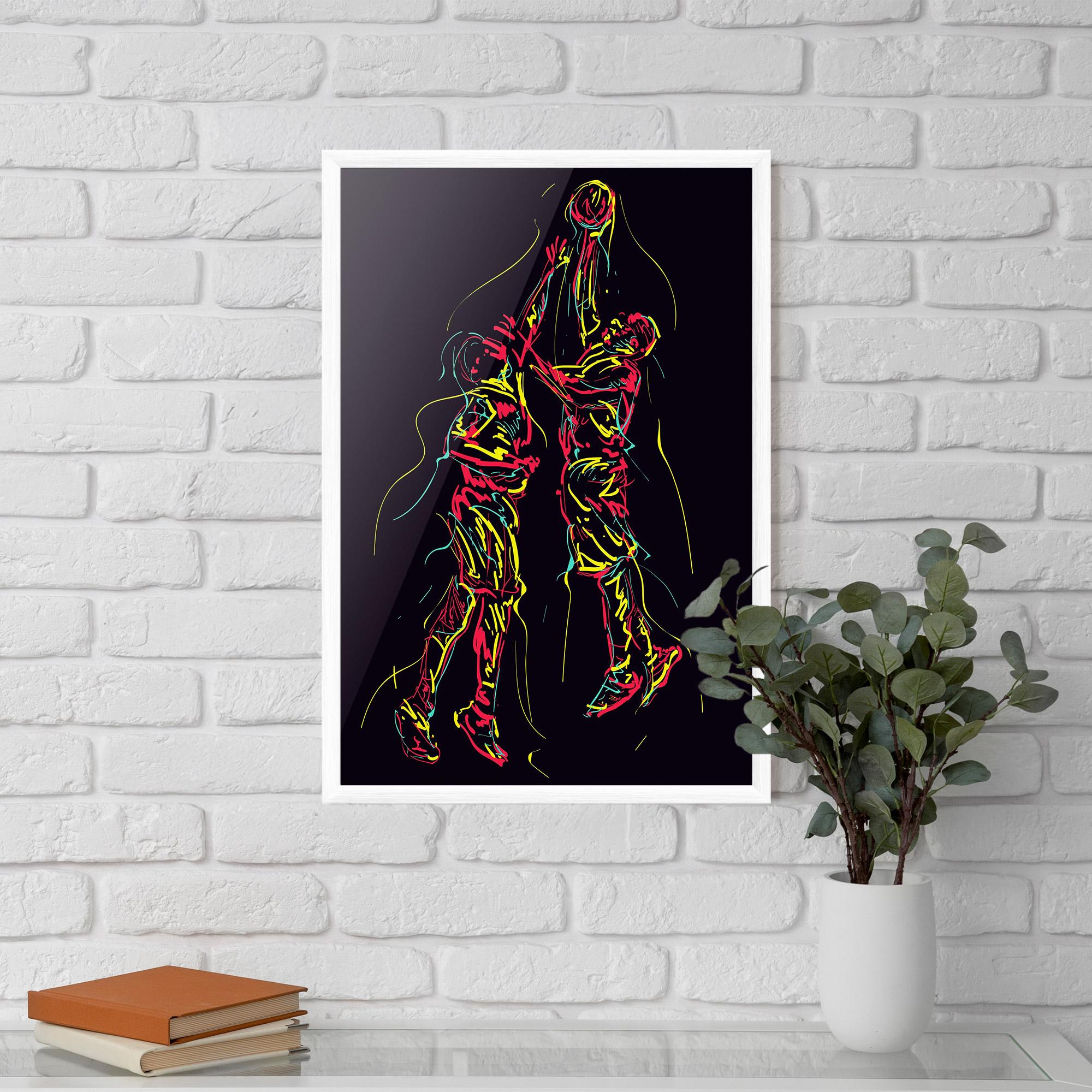 Keretezett Poszter Basket Line Jump mockup 5